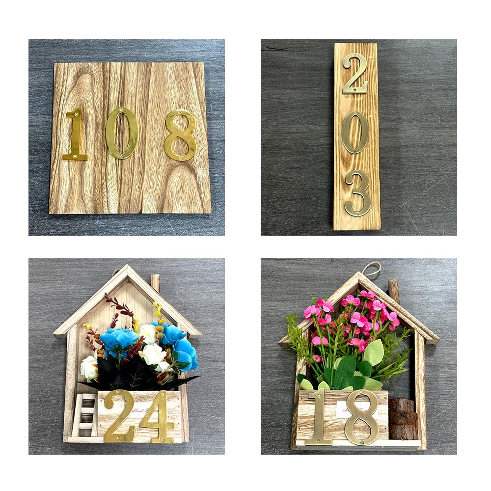 3 Inch Solid Zinc Alloy Metal House Numbers with Screws - Gold No.3, Durable Outdoor Address Plaque for Mailbox, Apartment, Office & Hotel Room - Perfect for Home Security and Easy Location Identification