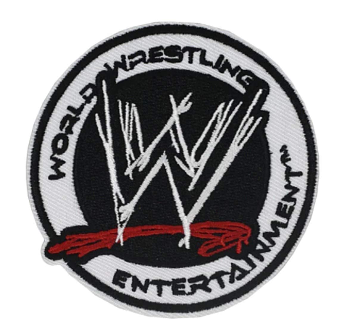 Wrestling Entertainment W Logo Embroidered Iron On Patch - 3.5 Inch Diameter for Jackets, Hats & Bags | Durable Applique for Sports Fans & Costumes