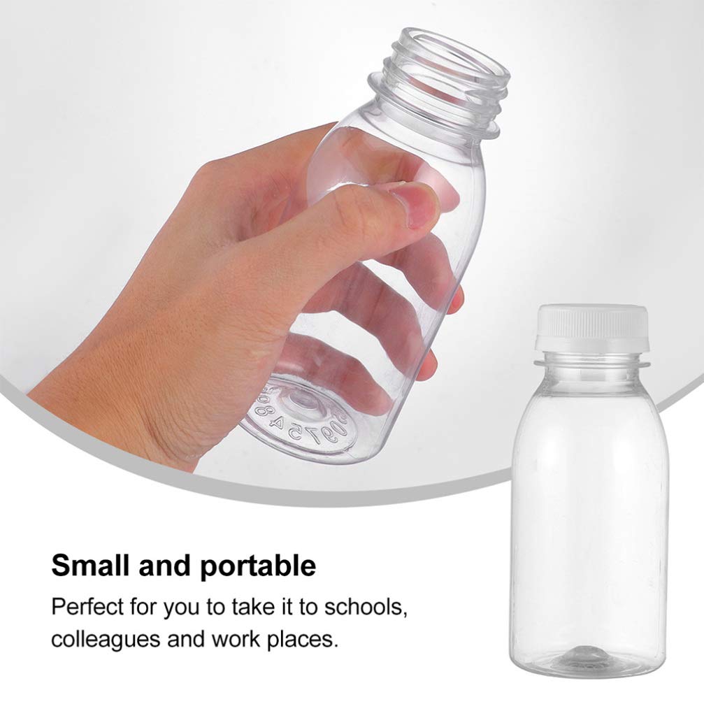 Hemoton 12-Pack Transparent Plastic Juice & Yogurt Bottles - BPA-Free Milk Containers, Beverage Storage for Smoothies, Pudding, Yogurt Drinks | Perfect for Home, Office, and Party Use