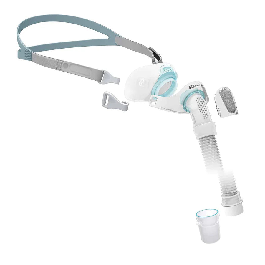 F&P Brevida Nasal Pillow Mask - Fit Pack with All Sizes Included - Comfortable CPAP Mask for Sleep Apnea Therapy - Perfect for Side Sleepers & Travel Use