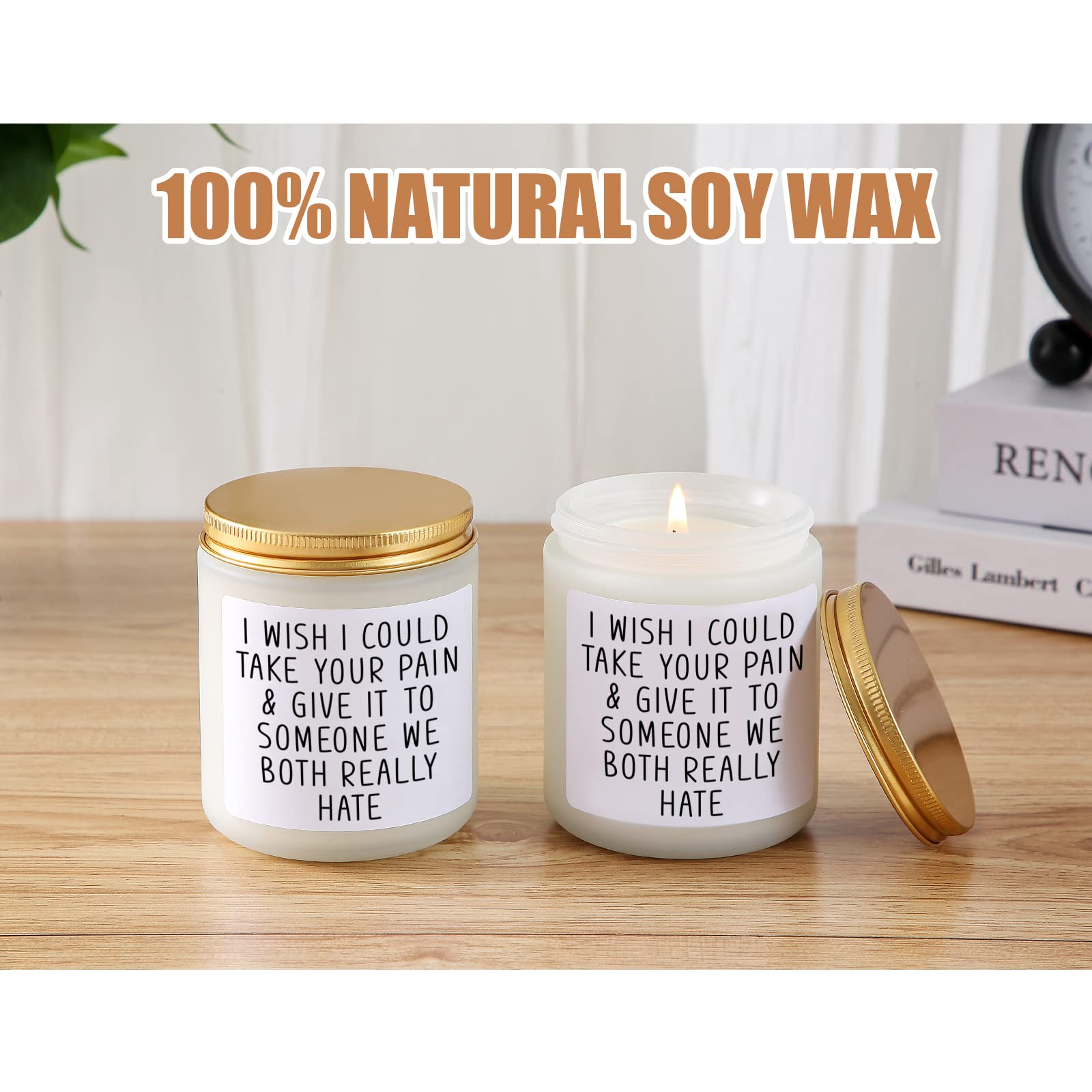 Healing Candles for Women & Men - Get Well Soon Gifts After Surgery, Sympathy, Grieving, Condolence, Divorce & Miscarriage - Inspirational Sorry for Your Loss & Cancer Support Gift - Perfect for Hospital Recovery, Home Comfort & Emotional Healing
