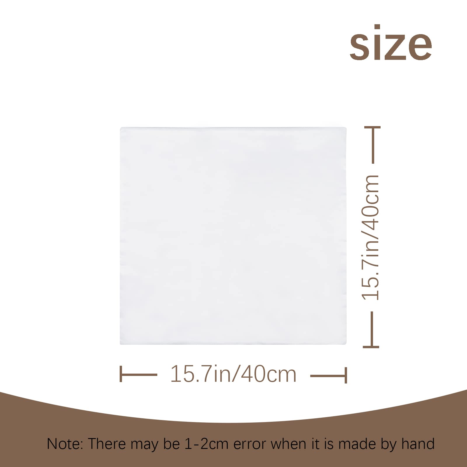 10-Pack 16x16 Inch White Sublimation Pillow Covers - Bulk Polyester Heat Transfer DIY Custom Photo Pillow Cases for Home Decor, Gifts & Personalized Bedding Accessories