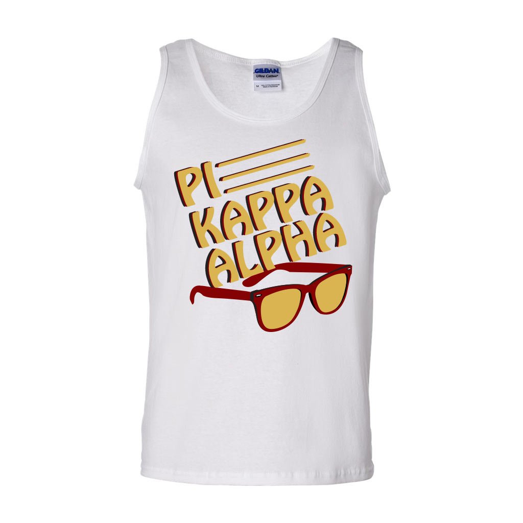 Pi Kappa Alpha Pike Summer Sunglasses Tank Top - Fraternity Apparel for Beach, Pool & Outdoor Activities | VictoryStore
