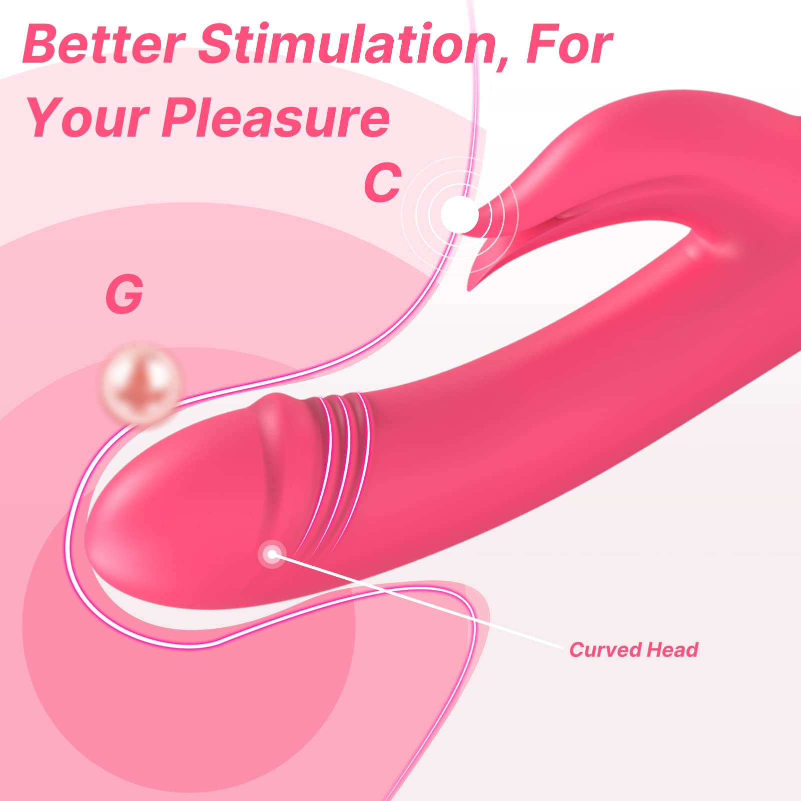 Premium G Spot Rabbit Vibrator - 7 Vibration & 3 Rotation Modes, Silky Silicone Clitoral Stimulator for Women - Couples Sex Toy for Enhanced Intimacy & Solo Pleasure | Bedroom Accessory, Anniversary Gift, Romantic Night Essential