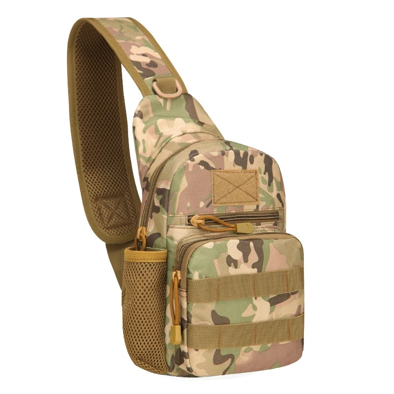 Portable Hiking & Travel Sling Shoulder Bag - MOLLE Chest Pack for Men - Outdoor Sports Bottle Pouch - Camping Hunting Fishing Backpack - Perfect for Hiking, Travel & Outdoor Adventures