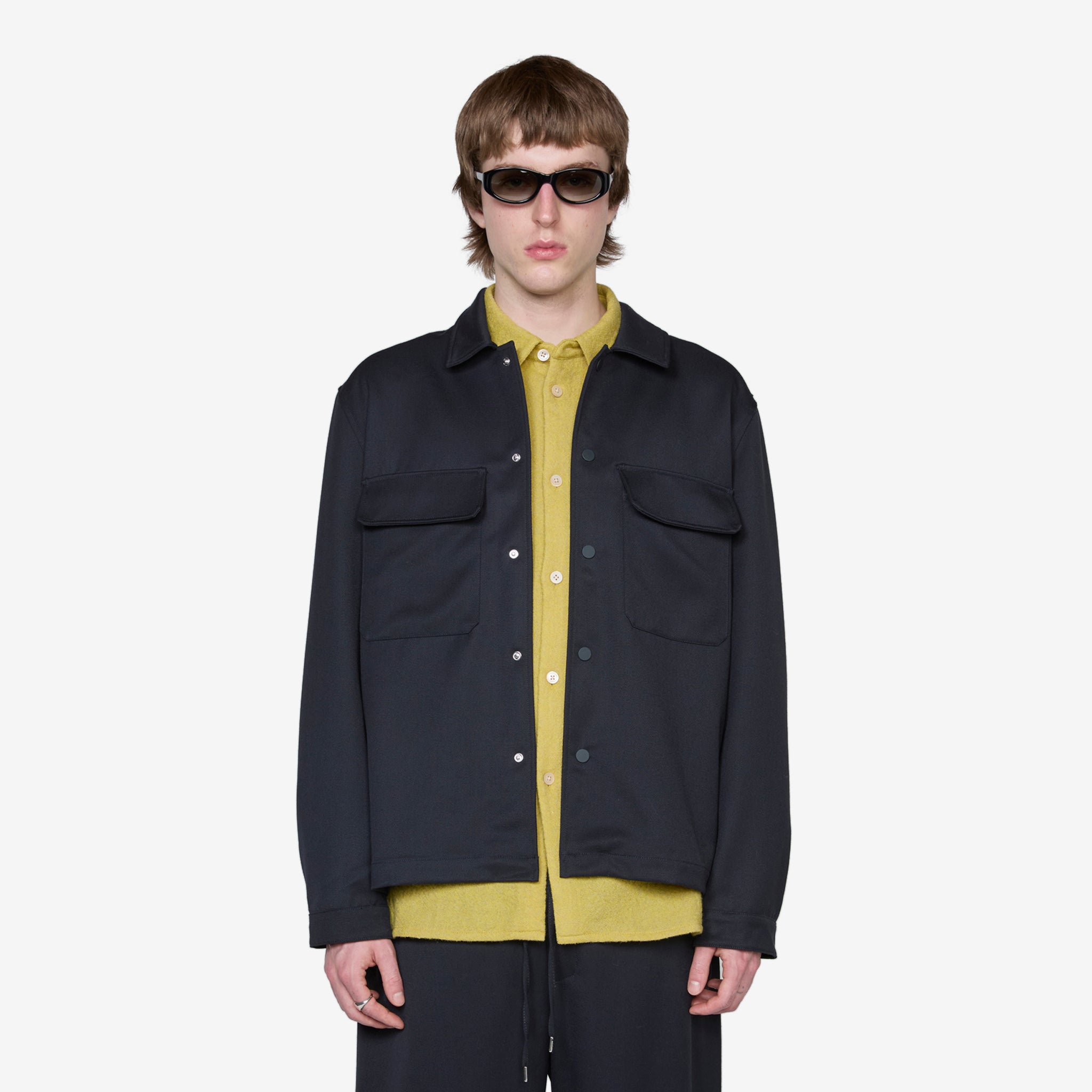 Men's Sandel Shirt Jacket - Lightweight Casual Navy Blue Shacket for Spring & Fall | Perfect for Outdoor Activities, Travel, and Everyday Wear
