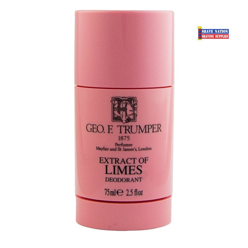 Geo F Trumper Limes Deodorant Stick for Men - Natural & Long-Lasting Freshness - Ideal for Travel, Gym & Daily Use
