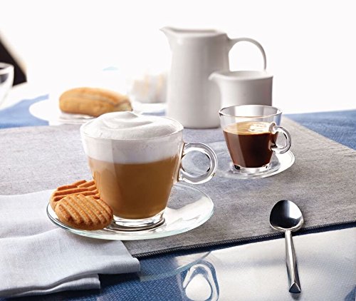 Bormioli Rocco Clear Espresso Cups Set of 12 - Durable Glass Coffee Cups for Home, Cafe & Restaurant - Perfect for Espresso, Cappuccino & Latte