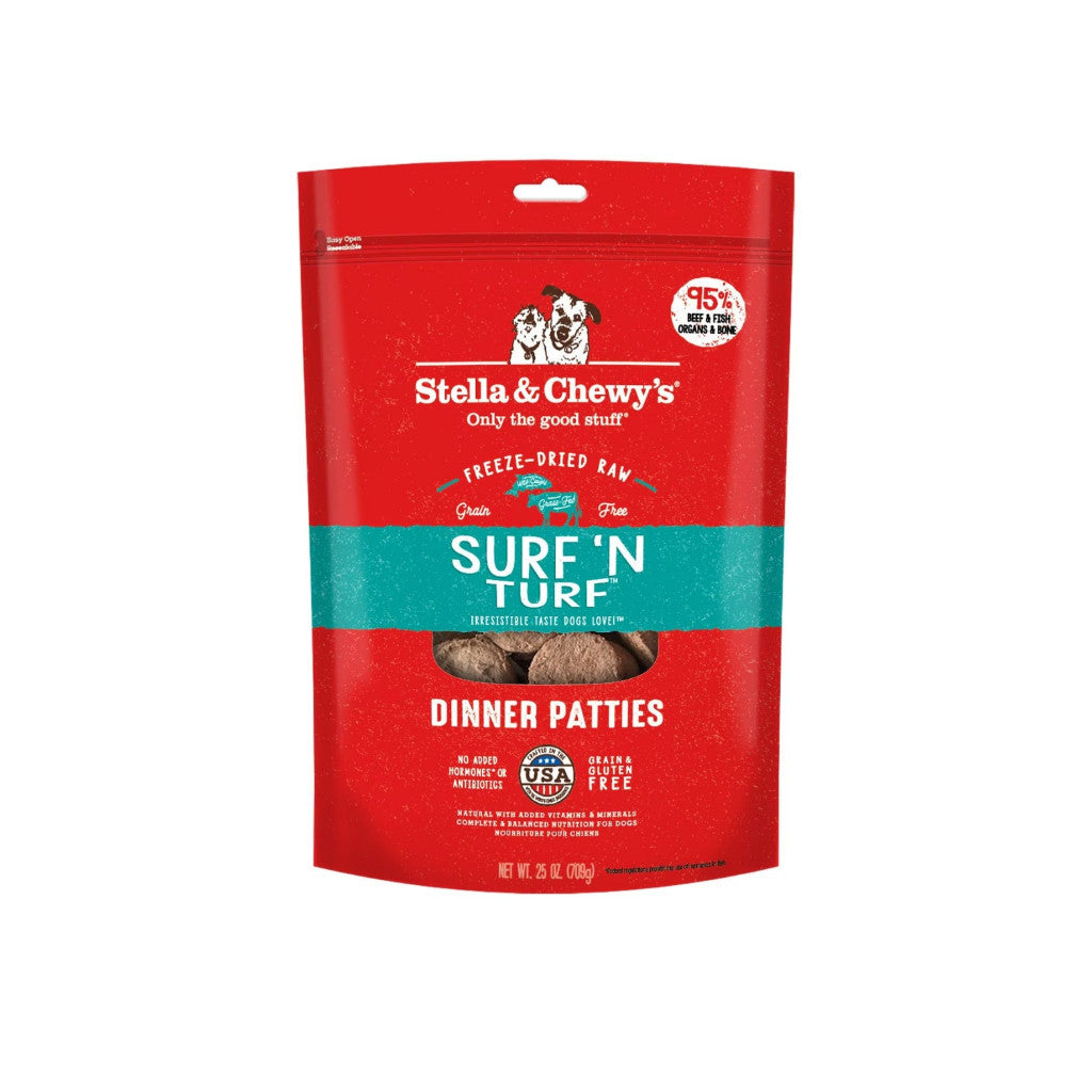 Stella & Chewy's Freeze-Dried Raw Dinner Patties for Dogs - 14oz & 25oz Sizes | Grain-Free, High-Protein, Complete Nutrition for Healthy Digestion | Perfect for Small & Large Breeds, Travel & Training Treats