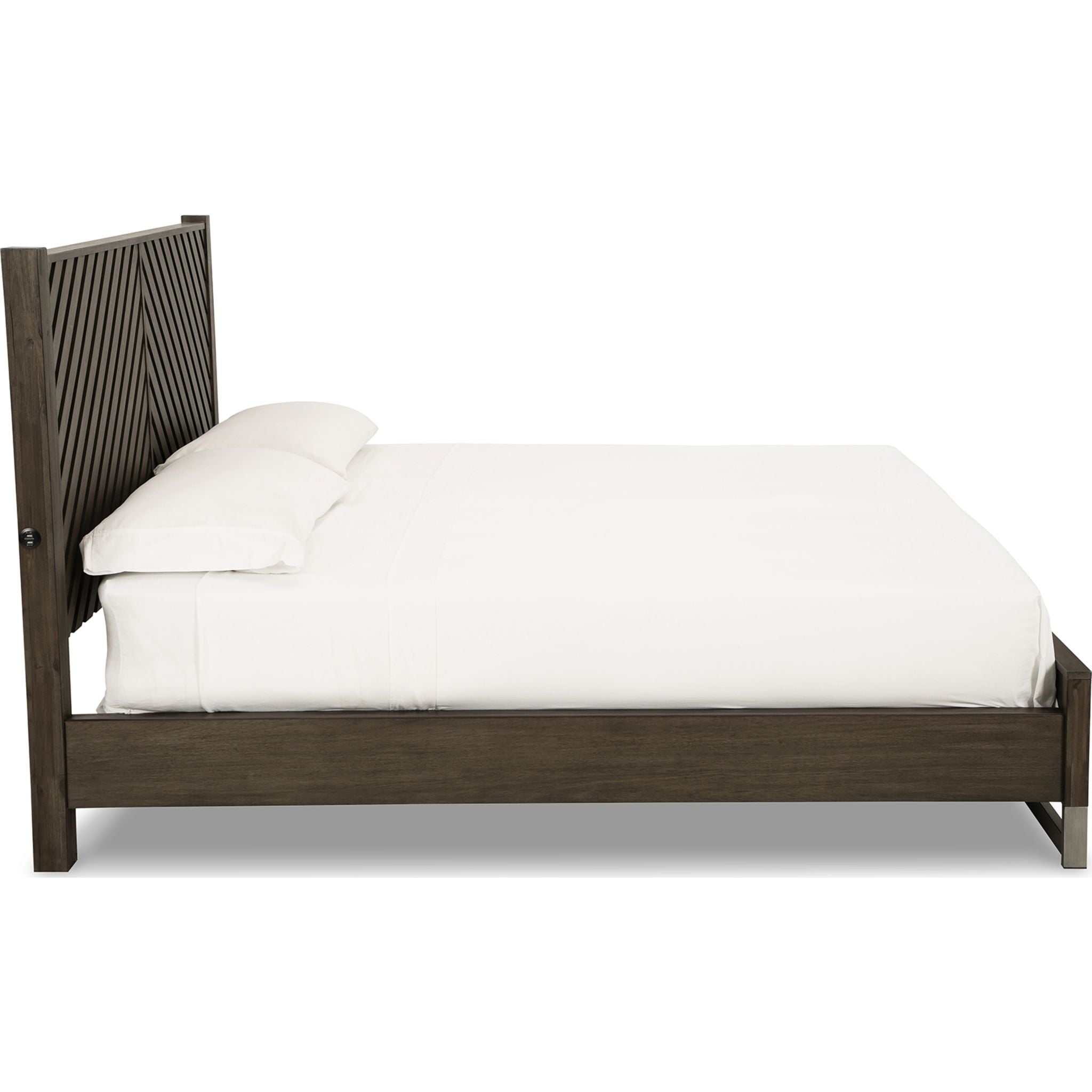 Arkenton King Panel Bed in Grayish Brown - Modern Bedroom Furniture for Master Suite & Guest Room