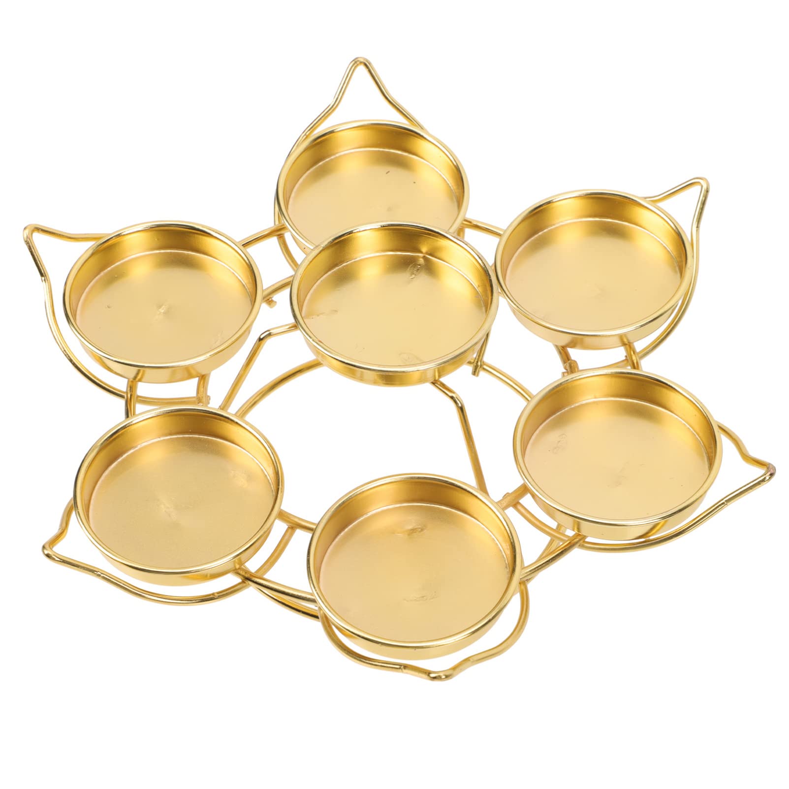YARNOW Tibetan Brass Ghee Lamp - Lotus Butter Oil Lamp Holder, Golden Cup Candle Stand for Buddhist Altar & Temple Decor | Perfect for Meditation, Yoga Spaces & Spiritual Ceremonies