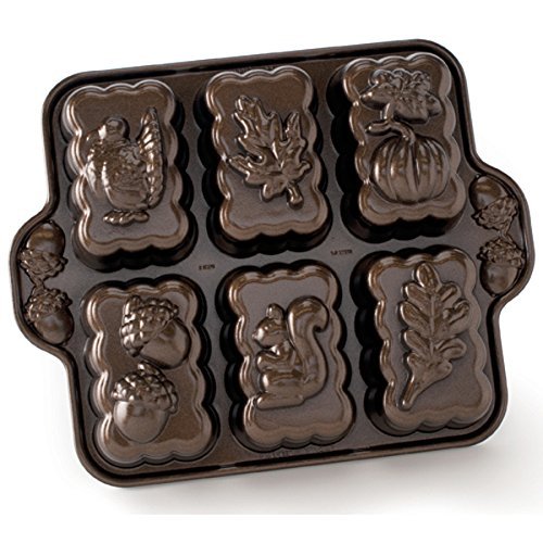 Nordic Ware Harvest Mini Loaf Pan - 4 Cup Nonstick Baking Pan for Bread, Pound Cake & Muffins - Perfect for Holiday Baking, Gifts & Small Batch Recipes