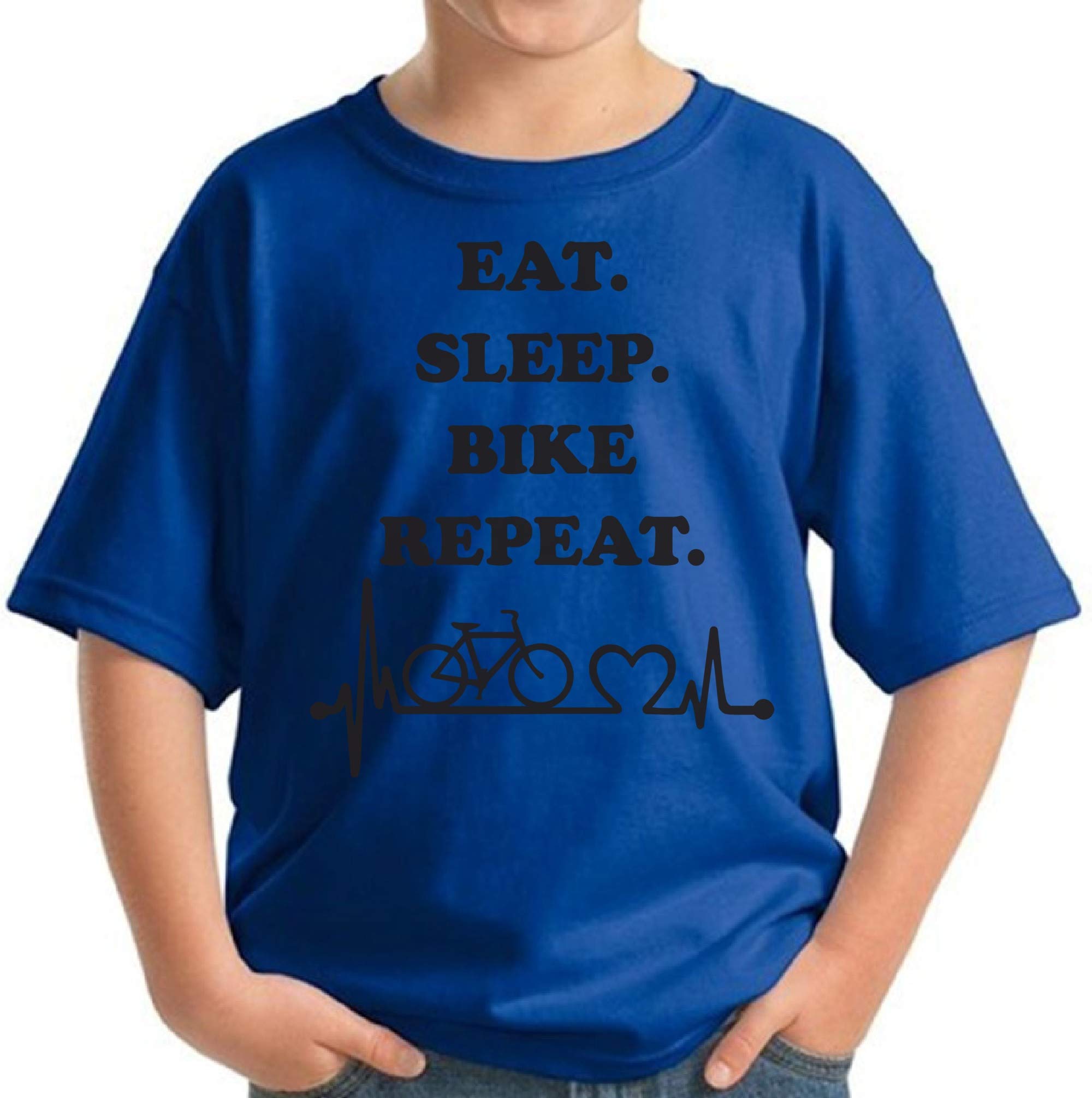 Eat Sleep Bike Kids T-Shirt - Fun Biking Tee for Boys & Cycling Lovers - Perfect Gift for Young Cyclists - Ideal for Bike Rides, Birthdays & Outdoor Adventures