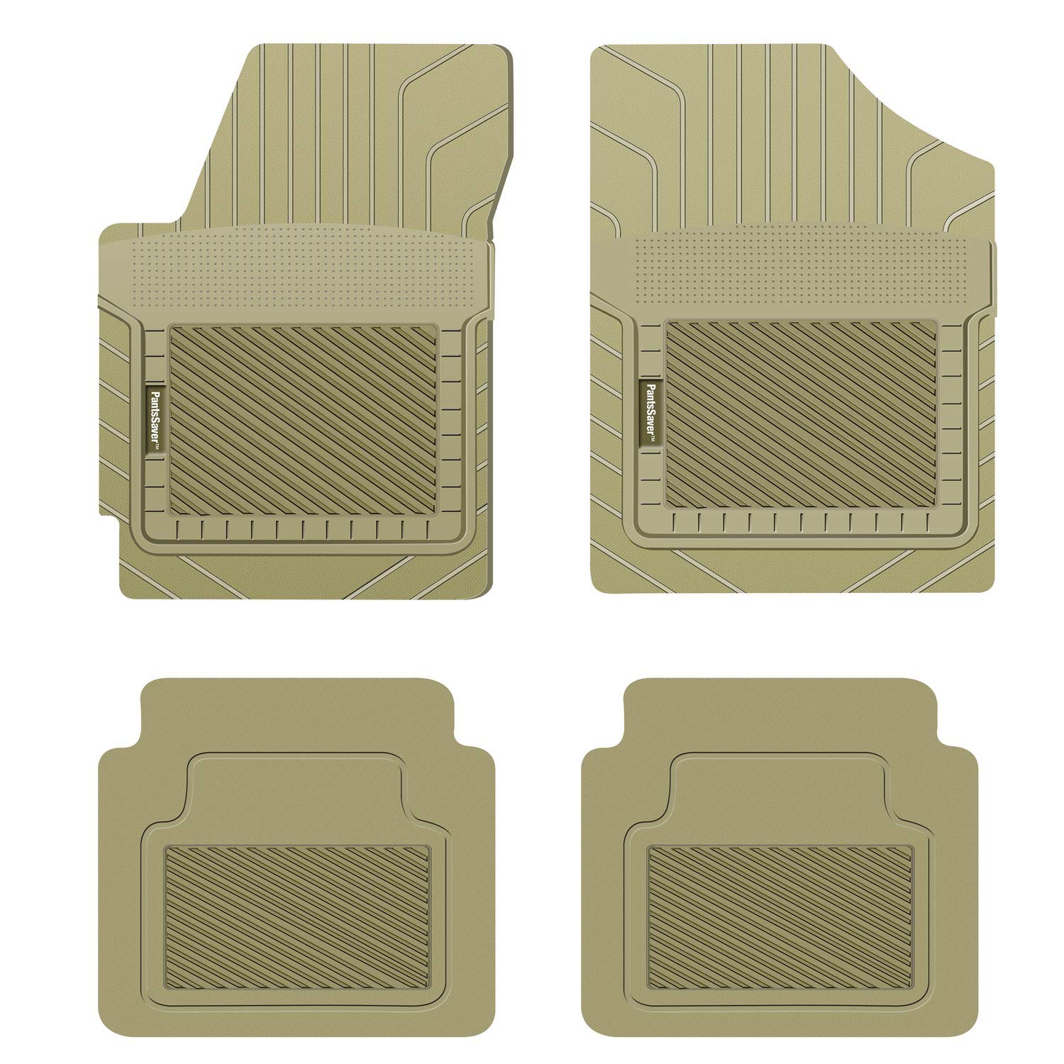 **Custom Fit All-Weather Floor Mats for 2019 Buick Envision - 4-Piece Set (Tan) - High Raised Borders for Spill Protection - Perfect for Road Trips, Daily Commutes & Family Travel**