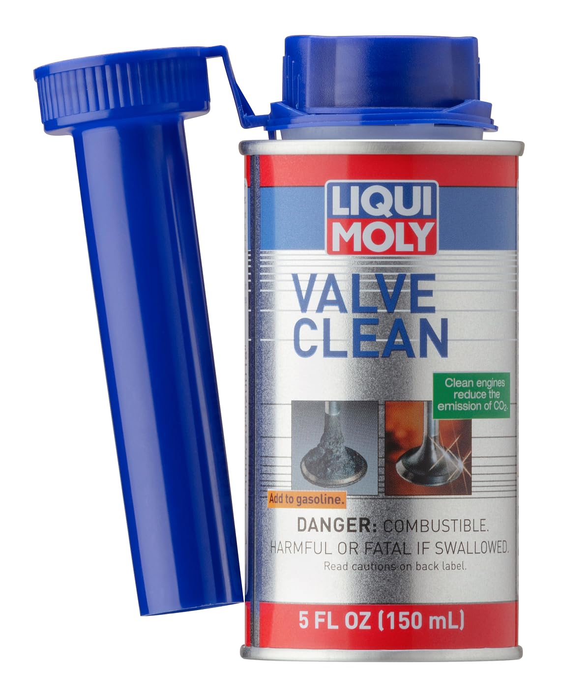 LIQUI MOLY Valve Clean 150ml - Premium Gasoline Additive for Engine Valve Cleaning | Improves Performance & Reduces Emissions | Use for Car, Motorcycle & Small Engine Maintenance (SKU: 2001, Blue)