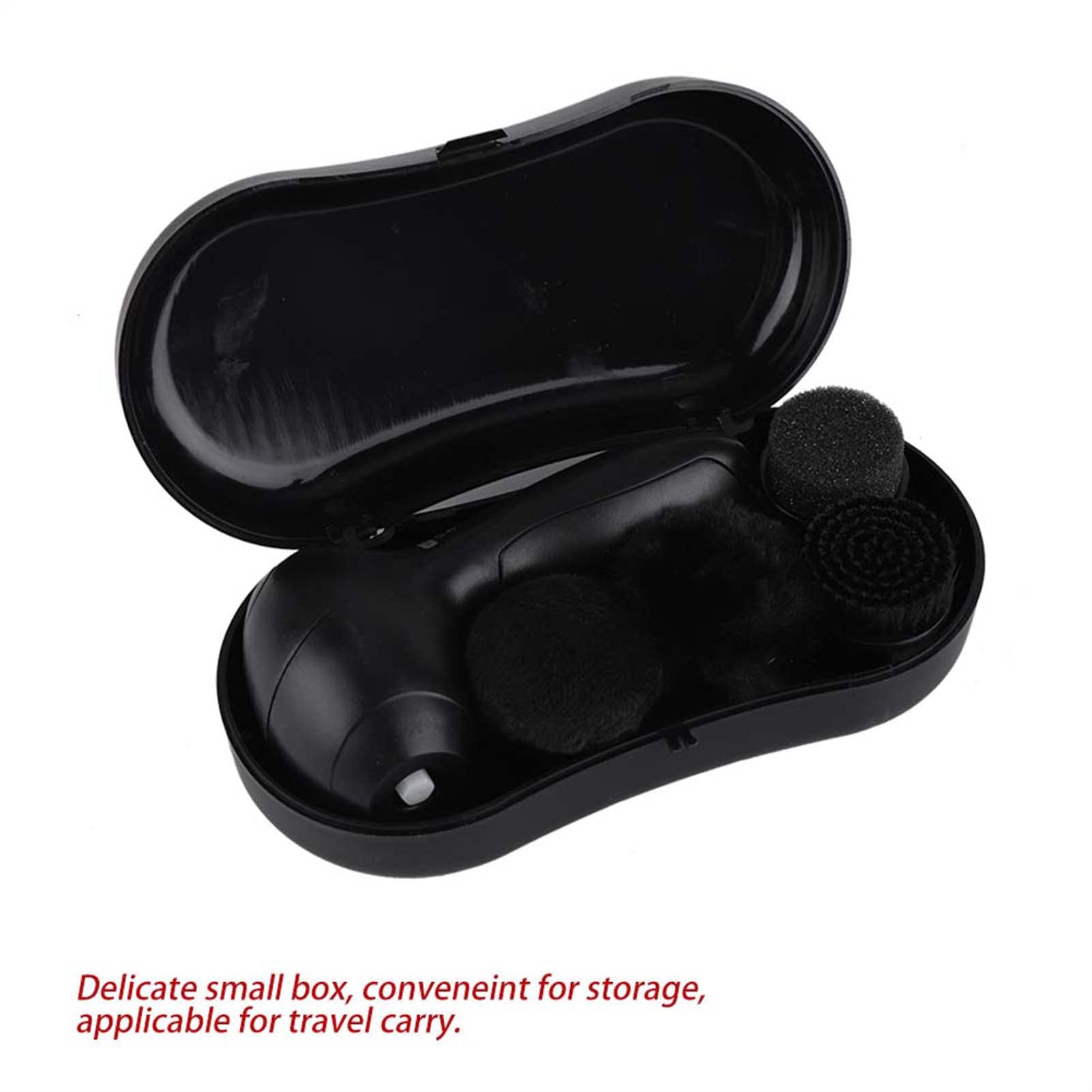 Black Electric Shoe Cleaner & Polisher Machine - Portable Reusable Cleaning Brushes for Leather Shoes, Car Seats & Household Maintenance | Perfect for Home, Office & Travel Use