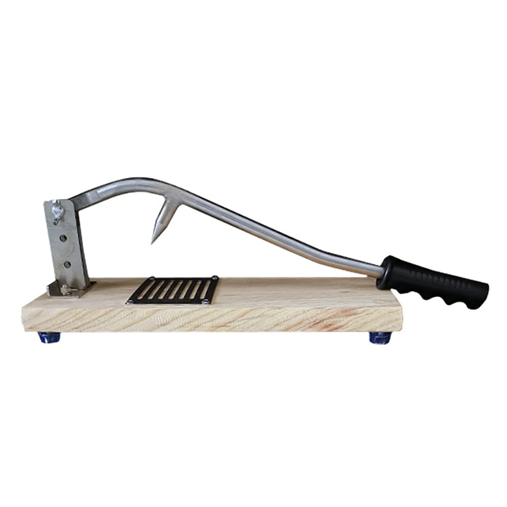 Premium Stainless Steel Oyster Shucker - Heavy Duty Adjustable Vertical Oyster & Clam Opener Tool - Perfect for Restaurants, Seafood Buffets & Home Kitchens - Ideal Gift for Seafood Lovers (Wood Handle)