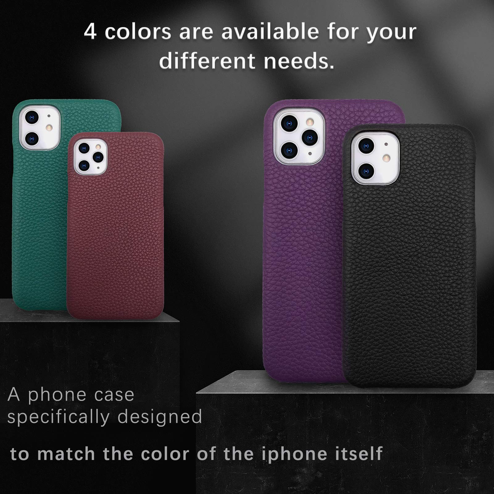 Premium Handmade Genuine Leather Crossbody Phone Case for iPhone 11 Pro - 5.8 Inch Real Leather Cover with Wireless Charging Support (Green) | Perfect for Daily Use, Travel & Outdoor Activities
