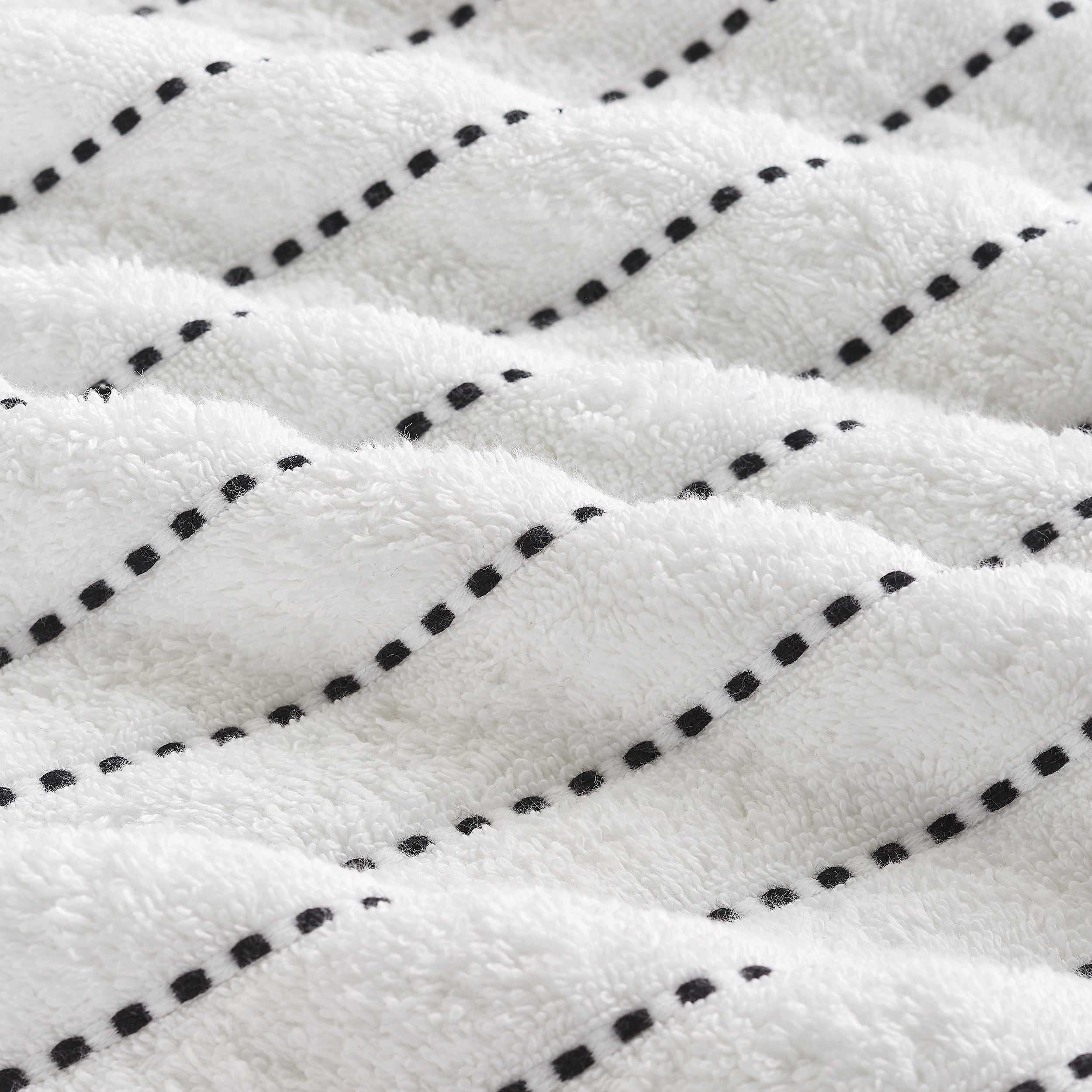 Organic Cotton Wave Plush Stripe 2-Piece Bath Sheet Towel Set - Ultra Soft & Absorbent for Spa, Bathroom & Beach Use