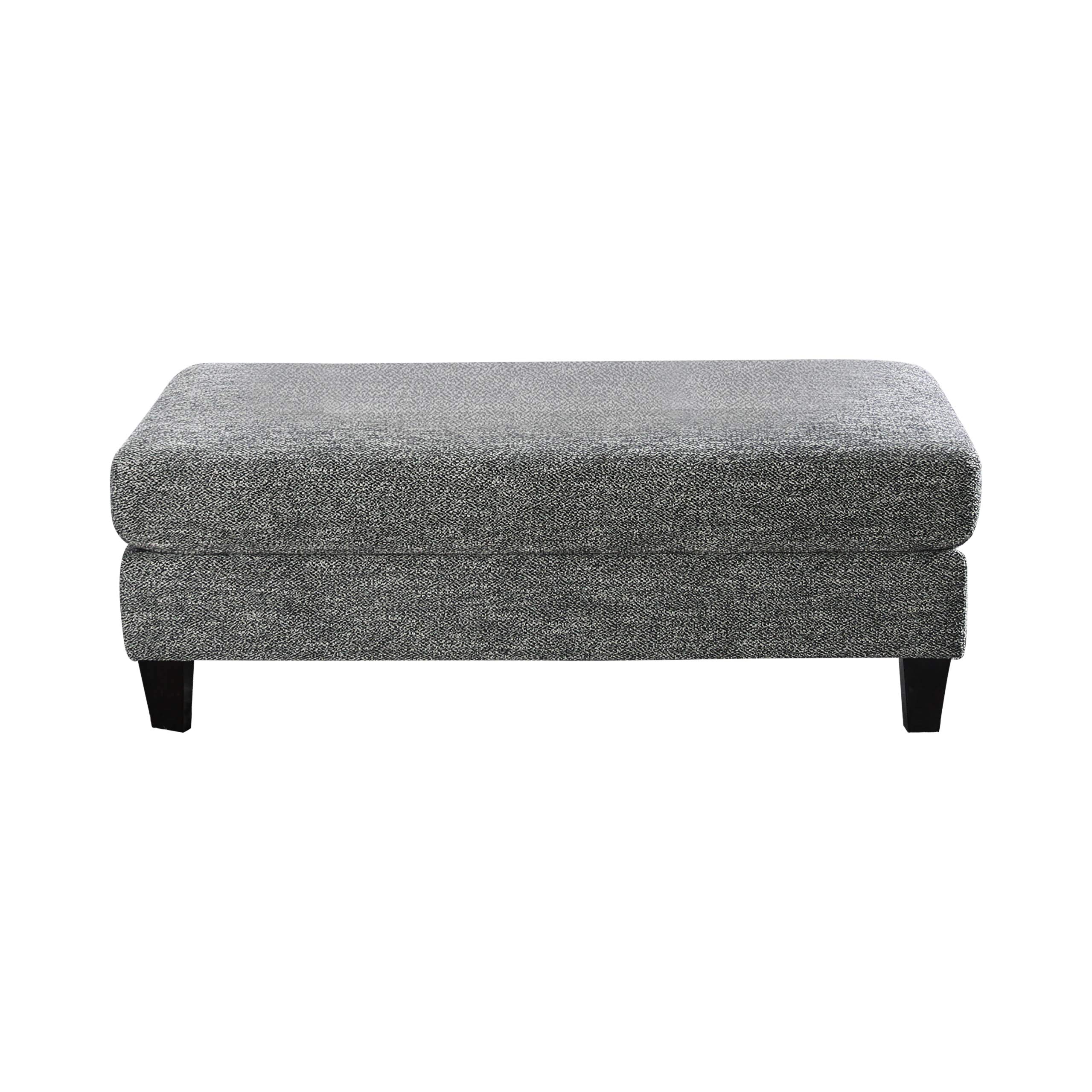 24/7 Shop at Home Farryn Rectangular Storage Ottoman with Tufted Lid - Gray, Modern Living Room Furniture for Extra Seating & Hidden Storage | Perfect for Small Spaces, Bedroom Footrest & Home Decor