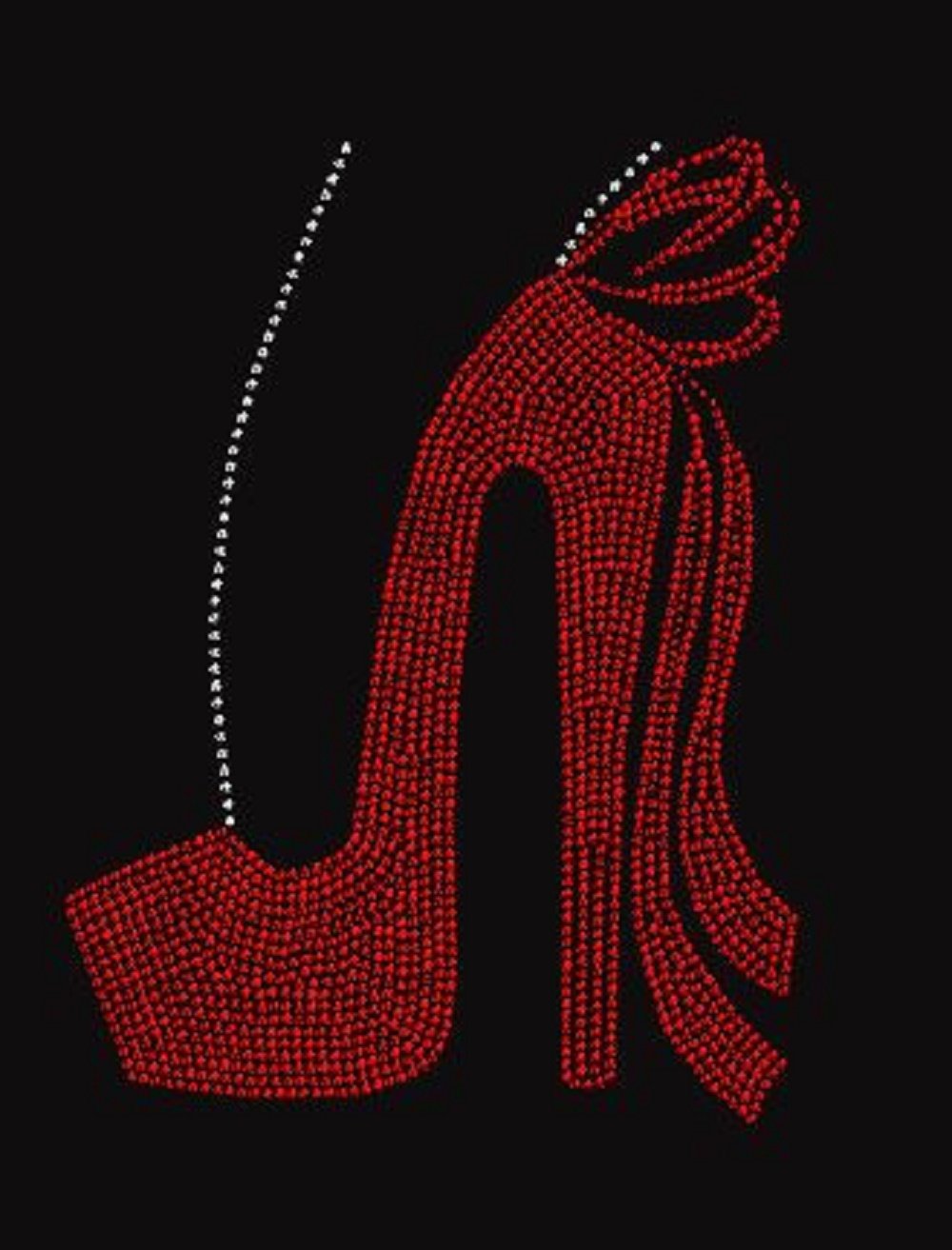 Rhinestone Iron-On Transfer for High Heels - DIY Shoe Decoration for Women's Evening Shoes & Party Wear