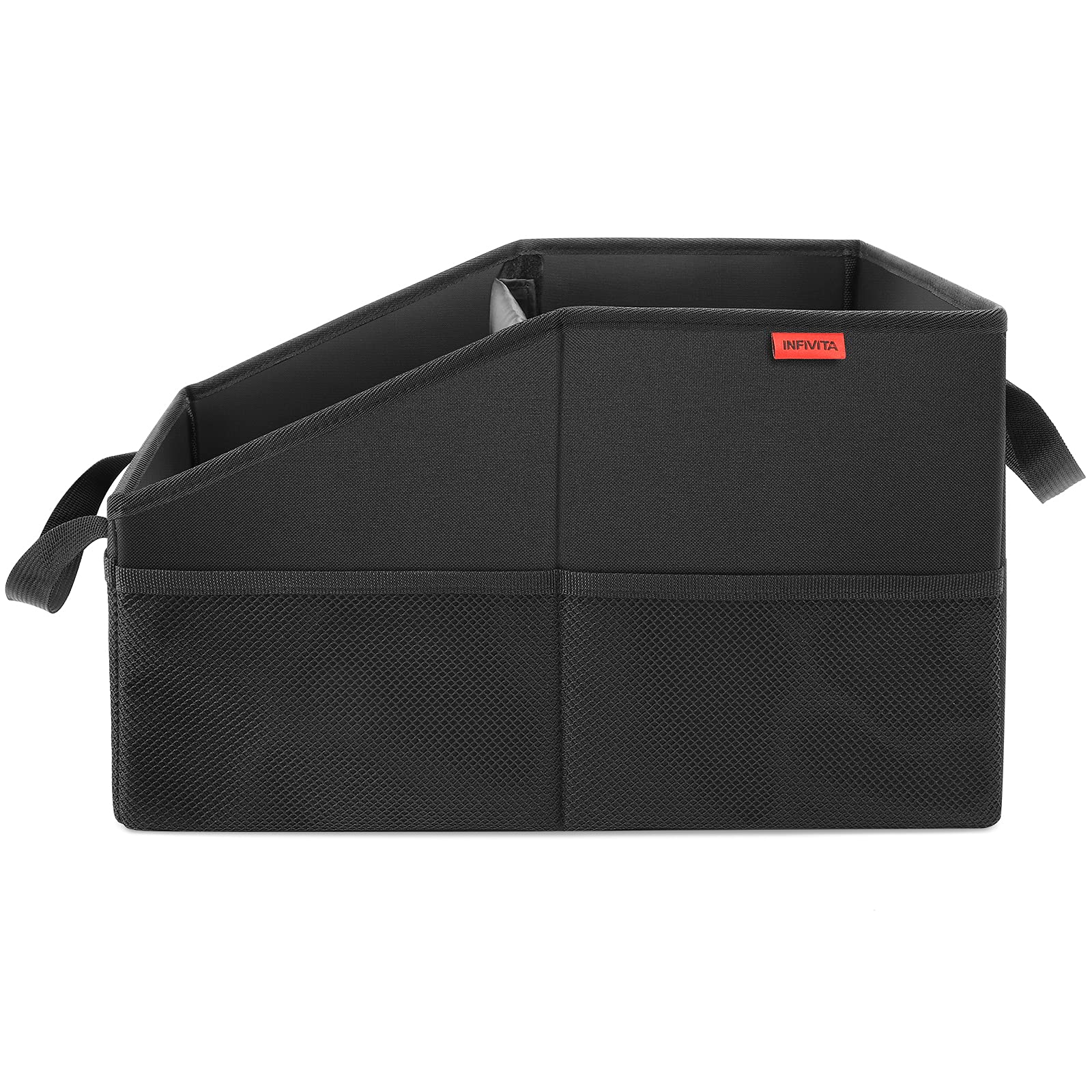 Car Seat Organizer with Dividers & Mesh Pockets - Front & Back Seat Storage Caddy for Phones, Toys & Essentials - Perfect for Road Trips, Family Travel & Daily Commutes