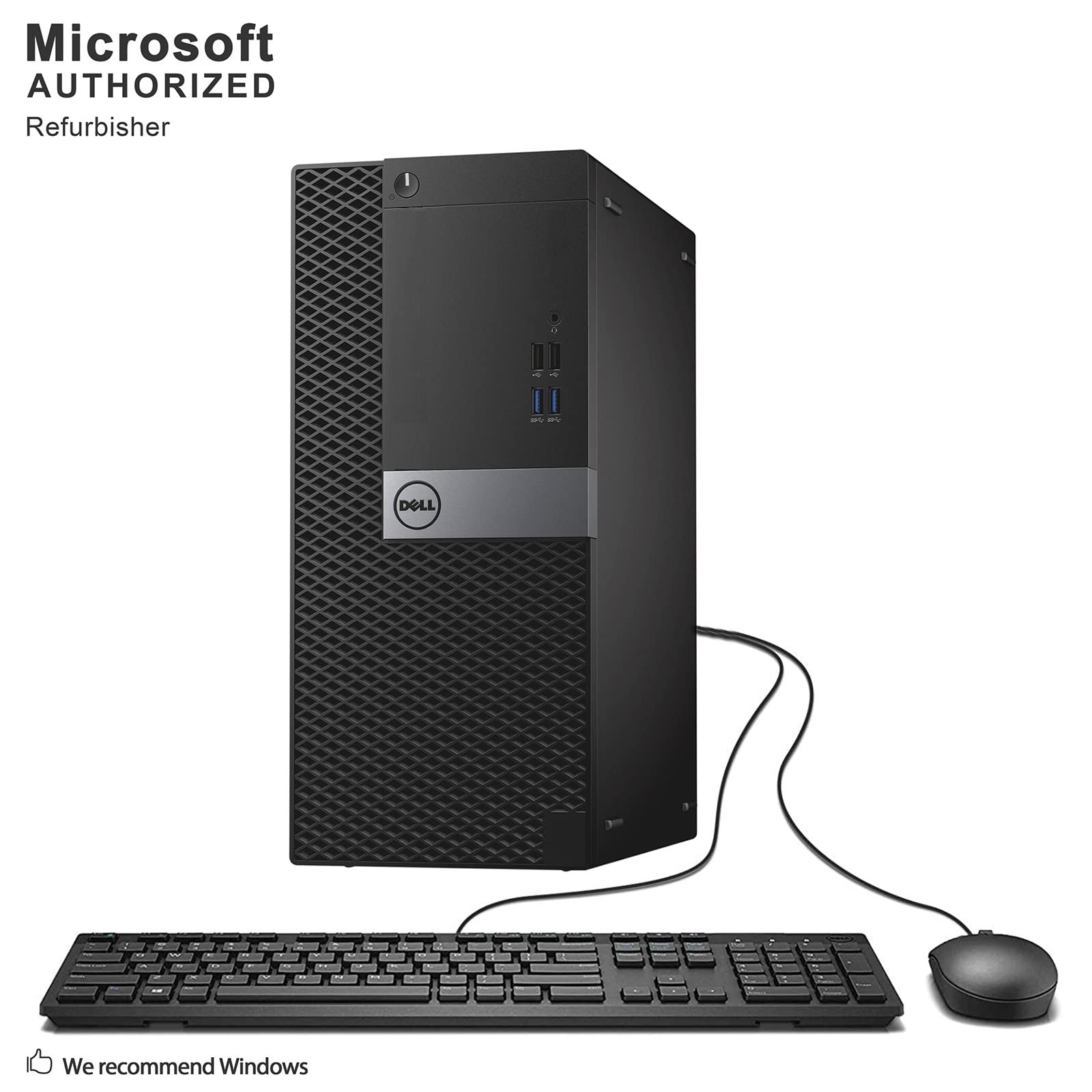 Refurbished Dell OptiPlex 5040 Tower Desktop PC - Intel Core i7-6700 Quad-Core up to 4.0GHz, 16GB DDR3L RAM, 1TB SSD, WiFi, Bluetooth 4.0, DVD Drive, Windows 10 Pro 64-bit (Multi-Language: English/Spanish/French) | Ideal for Home Office, Business Workstations & Gaming Setups