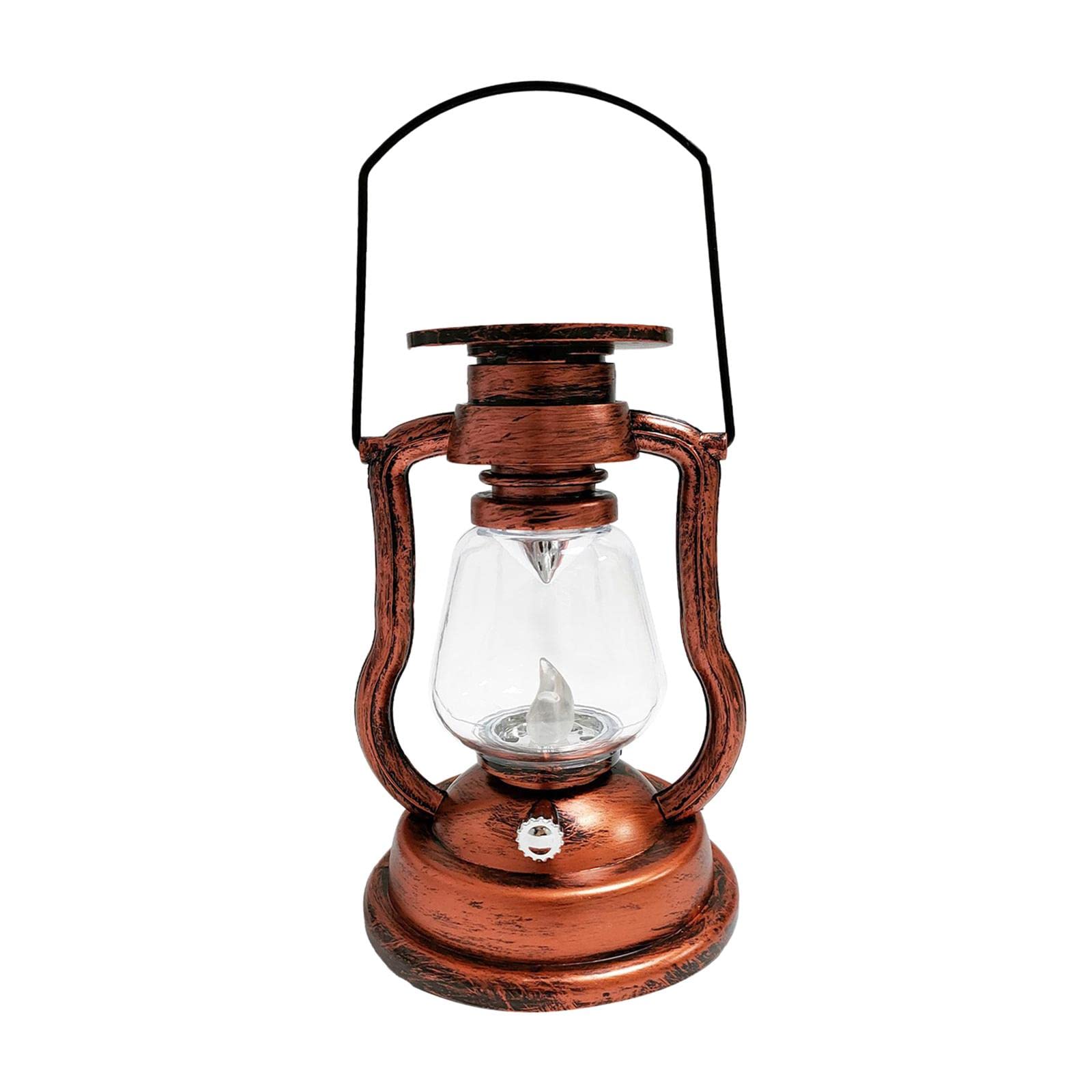 Solar Powered LED Camping Lantern - Waterproof Outdoor Flashlight with Vintage Style for Hiking, Fishing, Emergency & Night Use - Perfect for Camping, Garden, Patio, Pathway, Yard & Fence Lighting