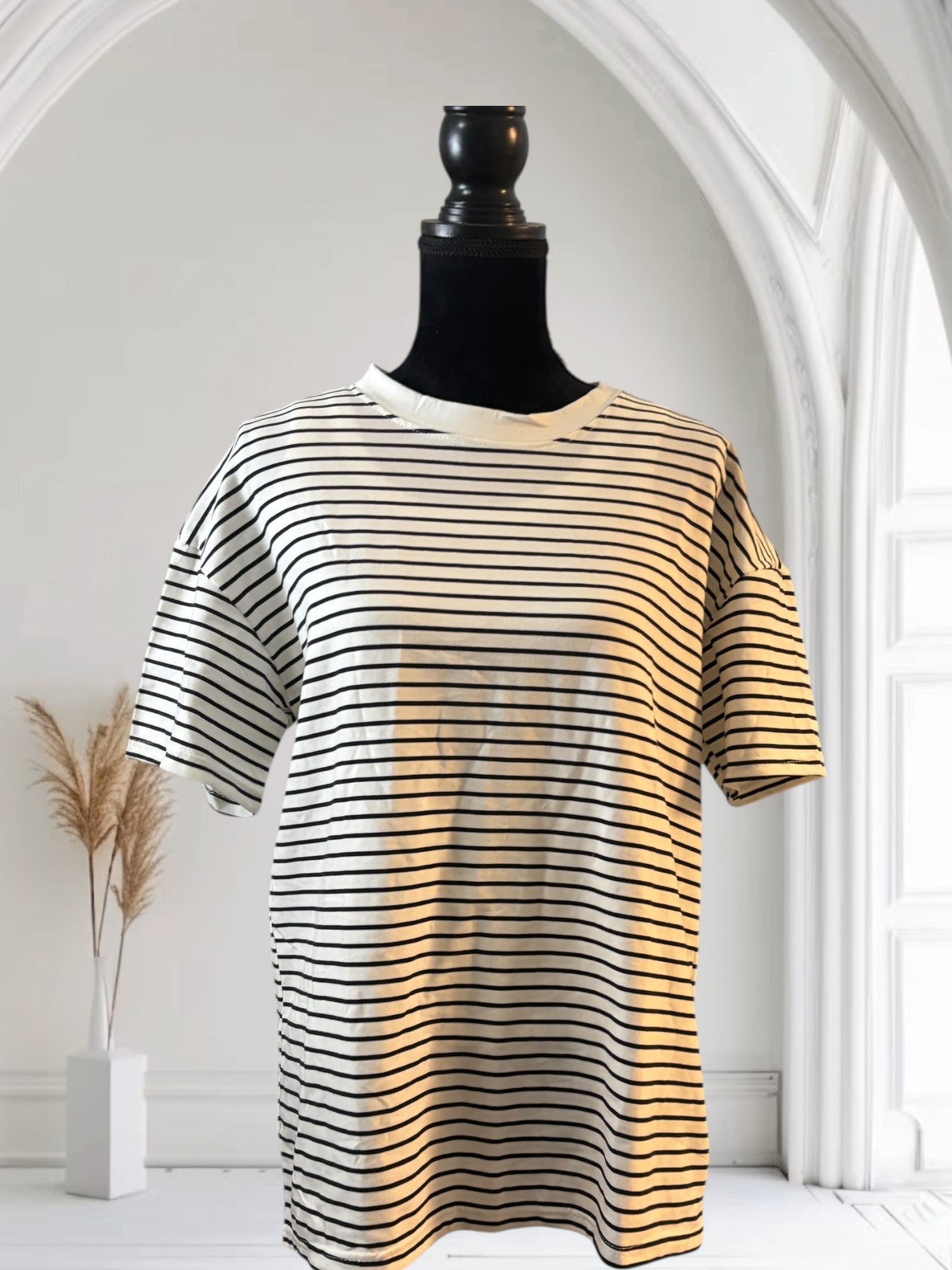Women's Striped Short Sleeve Cotton T-Shirt - Crewneck Loose Fit Casual Top for Summer, Outfits, and Everyday Wear