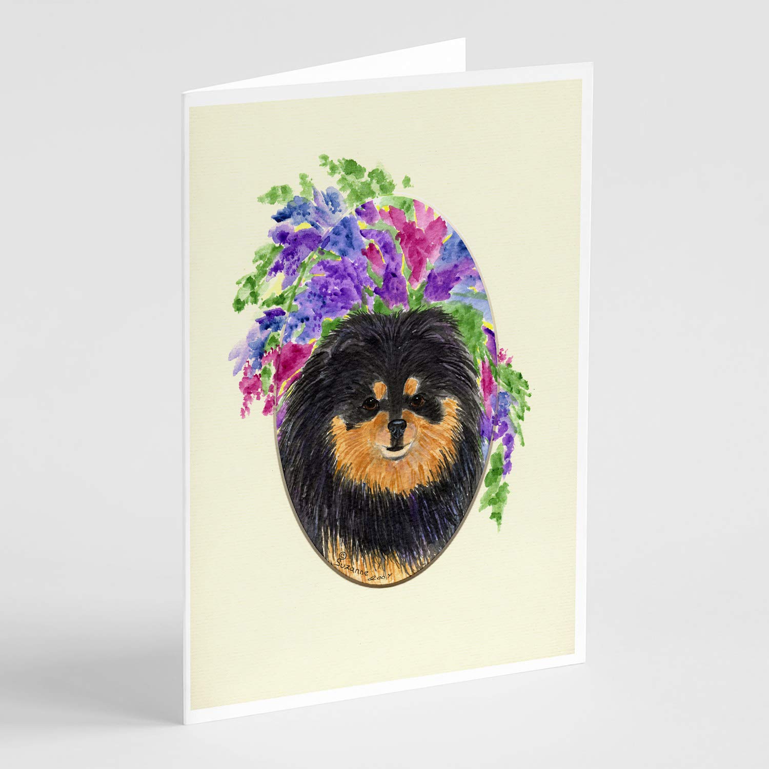 Premium Pomeranian Greeting Cards & Envelopes Set - 8 Blank A7 (5x7) Note Cards for Birthdays, Thank You Notes & Special Occasions | Whimsical Dog Lover Stationery