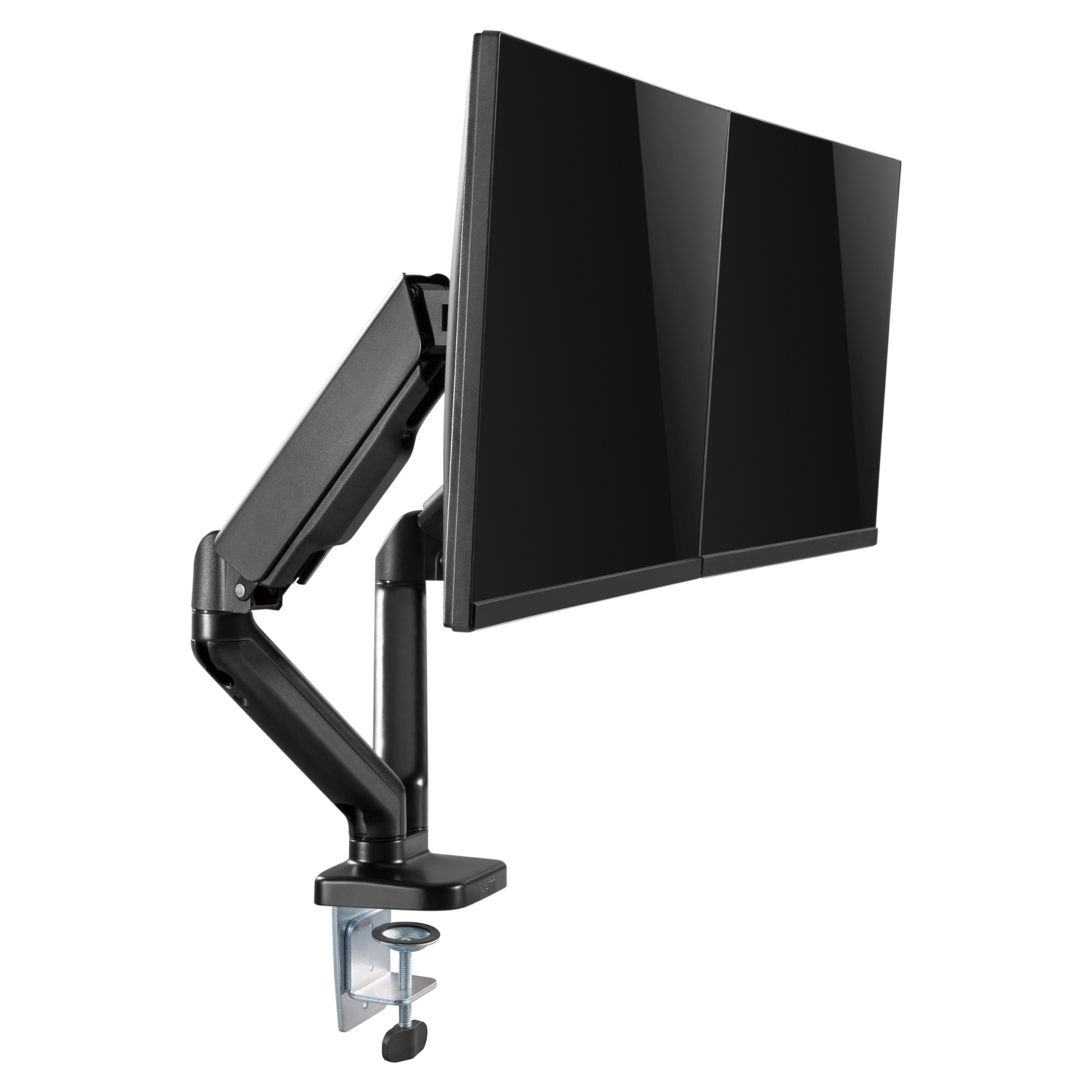 Outshine Dual Monitor Mount Stand - Gas Spring Adjustable Arm for 13-32 Inch Screens - Perfect for Home Office, Gaming & Workspace Setup