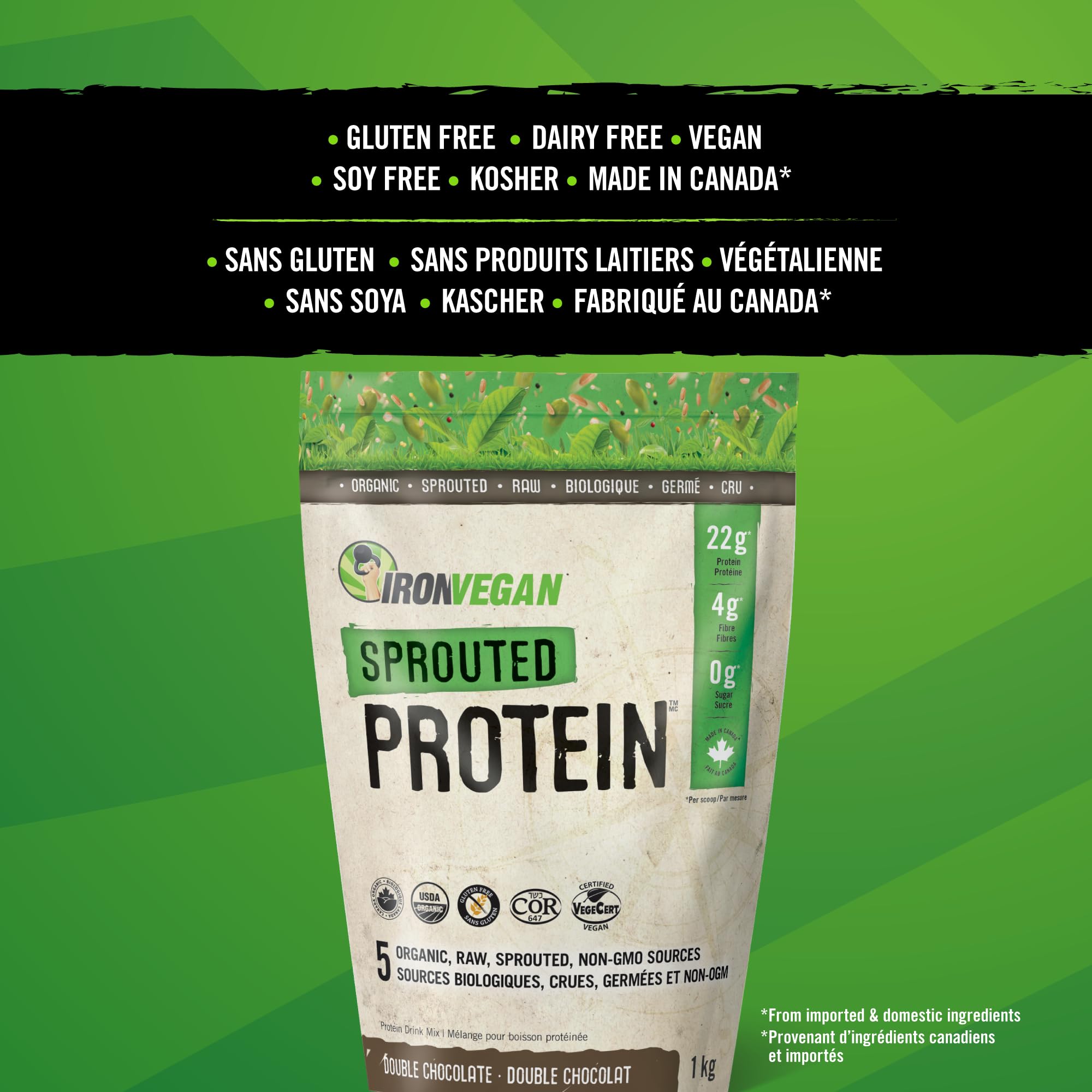 Iron Vegan Athlete's Blend Protein Powder - Chocolate Flavor, 1kg | Plant-Based Protein for Muscle Recovery & Performance | Perfect for Post-Workout, Smoothies & Baking