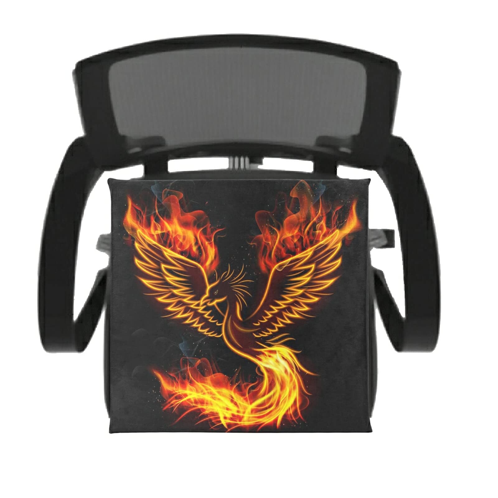 Phoenix in Fire Memory Foam Seat Cushion - Washable Comfort Chair Pad for Dining, Kitchen & Office Chairs - Perfect for Home, Work & Back Pain Relief