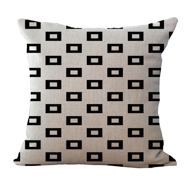 Stylish Black and White Abstract Pillow Cases - Soft & Breathable Bedding for Home Decor, Living Room, Bedroom - Perfect for Modern & Minimalist Interiors