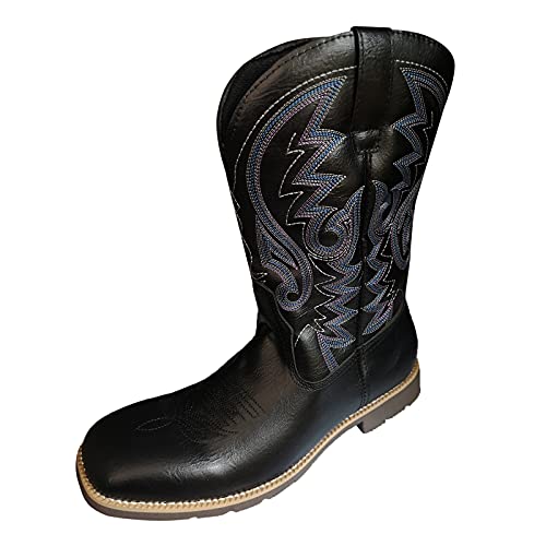 Vintage Western Cowgirl Boots for Women - Embroidered Stitched Comfortable Cowboy Booties | Perfect for Country Dancing, Rodeo & Casual Wear