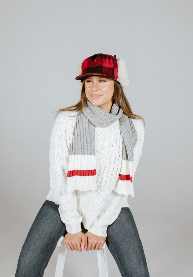 Yukon Buffalo Check Fudd Cap - Warm Winter Hunting Hat for Men - Perfect for Outdoor Adventures, Camping & Cold Weather
