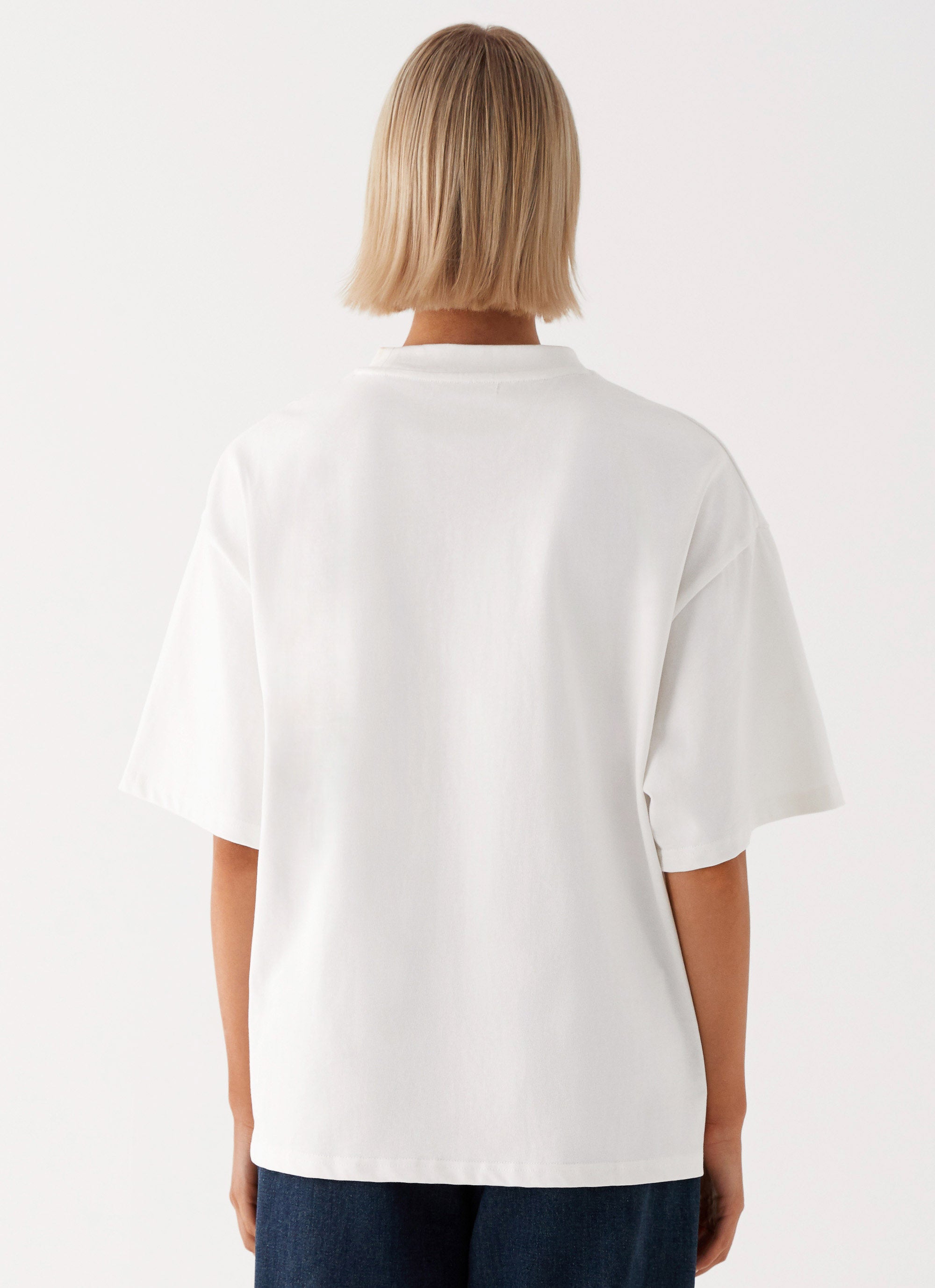 Carefree Monogram T-Shirt - Soft Cotton White Tee for Men & Women | Casual Wear, Everyday Outfits, and Layering