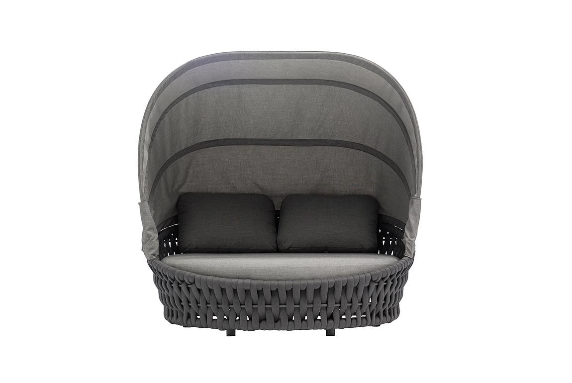 Luxury Outdoor Daybed with Canopy - Waterproof Wicker Patio Furniture for Poolside, Garden & Backyard Relaxation