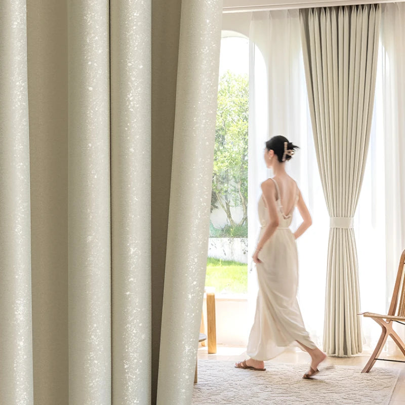 Blackout Thermal Insulated Custom Curtains - Polyester Glossy Finish for Bedroom & Living Room - Light Blocking, Energy Saving, Noise Reducing Window Treatments