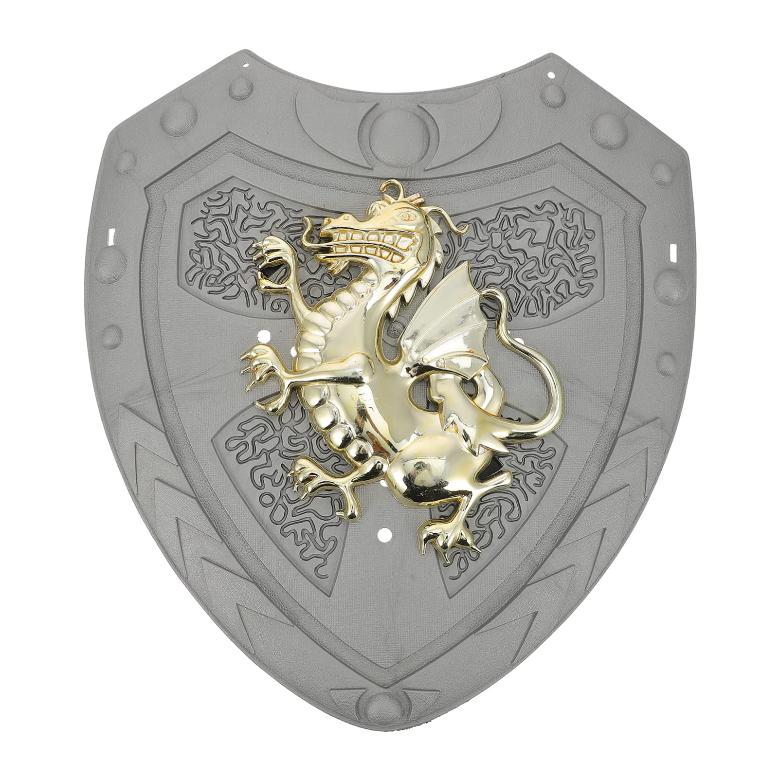 2PCS Kids Knight Shield Toy Set - Medieval Warrior Cosplay Props for Halloween, Role Play & Party Decor - Durable Plastic Shields for Children's Dress Up & Pretend Play