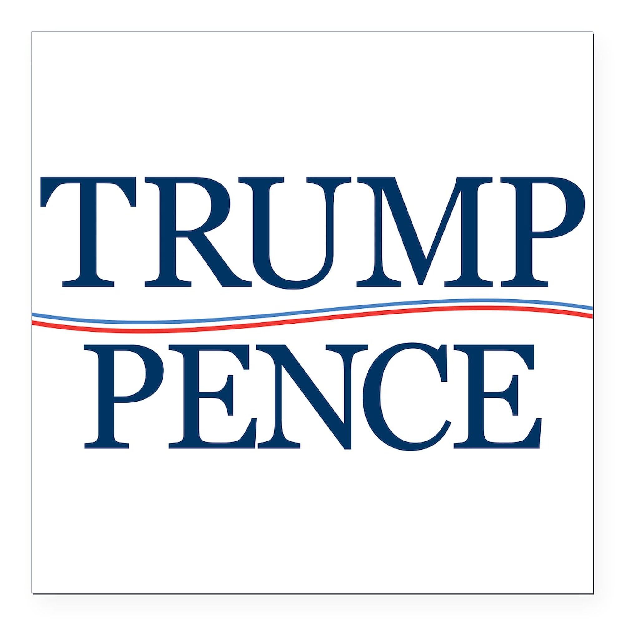 Trump Pence for President 3x3 Inch Square Car Magnet - Strong Magnetic Bumper Sticker for Cars, Trucks & Metal Surfaces - Show Political Support While Driving