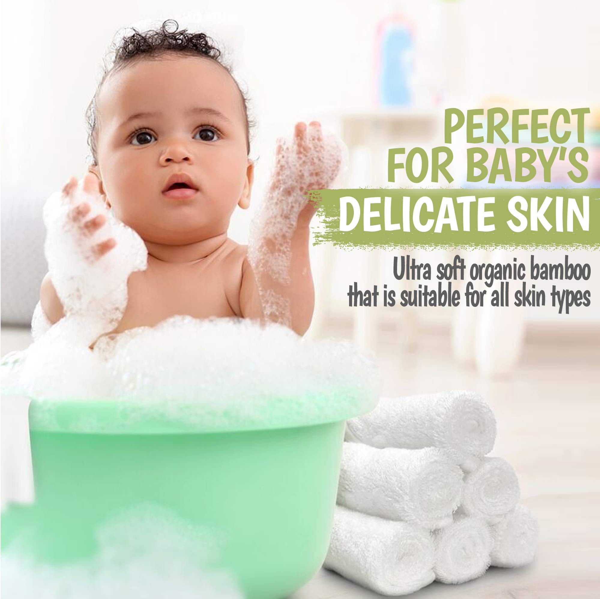 KeaBabies Baby Handprint and Footprint Kit with Washcloth Set - Newborn Gift for Boys & Girls - Soft Baby Face Towels for Infants & Adults - Perfect for First Birthday, Baby Shower, and Nursery Decor