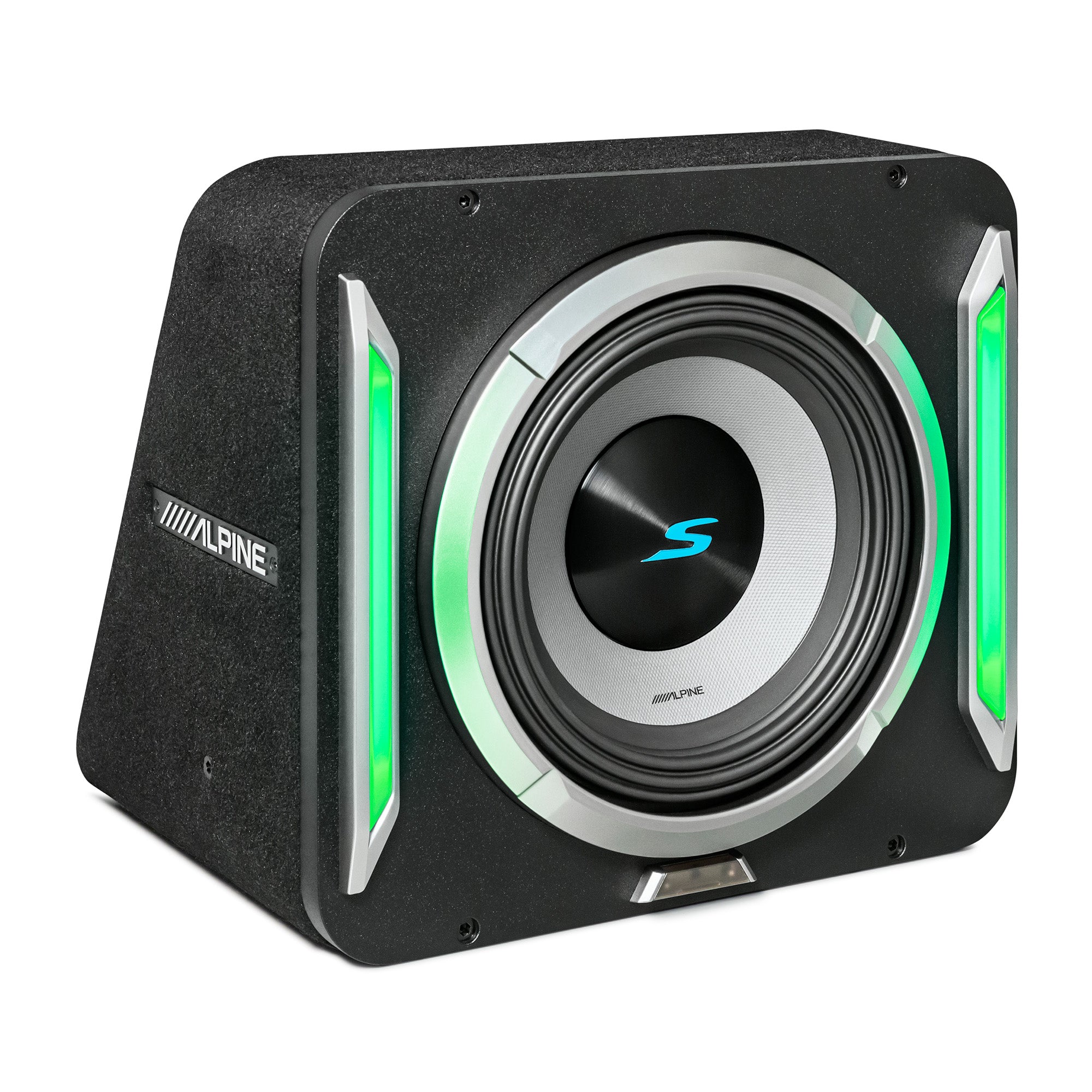 Alpine S2 SB10 10-Inch PrismaLink S Series Subwoofer Enclosure with S A60M 600W Monoblock Amplifier Bundle - Premium Car Audio System for Trucks & SUVs | Deep Bass for Music & Movies