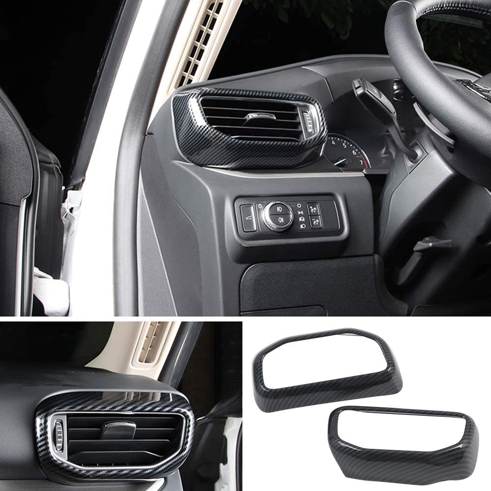 2020-2024 Ford Explorer Interior Accessories Kit - 19pcs ABS Carbon Fiber Grain Trim Cover Set (Excludes XLT & RHD Models) | Premium Car Decoration for Enhanced Cabin Style & Protection