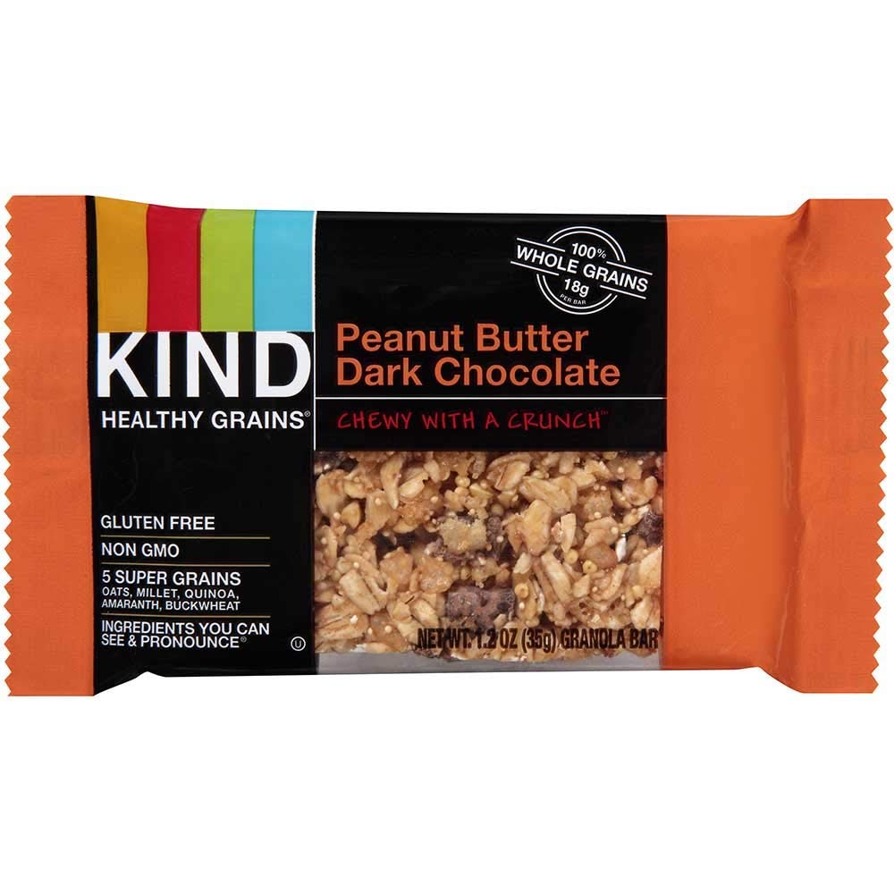 Kind Healthy Grains Peanut Butter Dark Chocolate Snack Bars - 1.2oz (72 Count) | Gluten Free Whole Grain Snacks for Office, Hiking & On-the-Go Energy