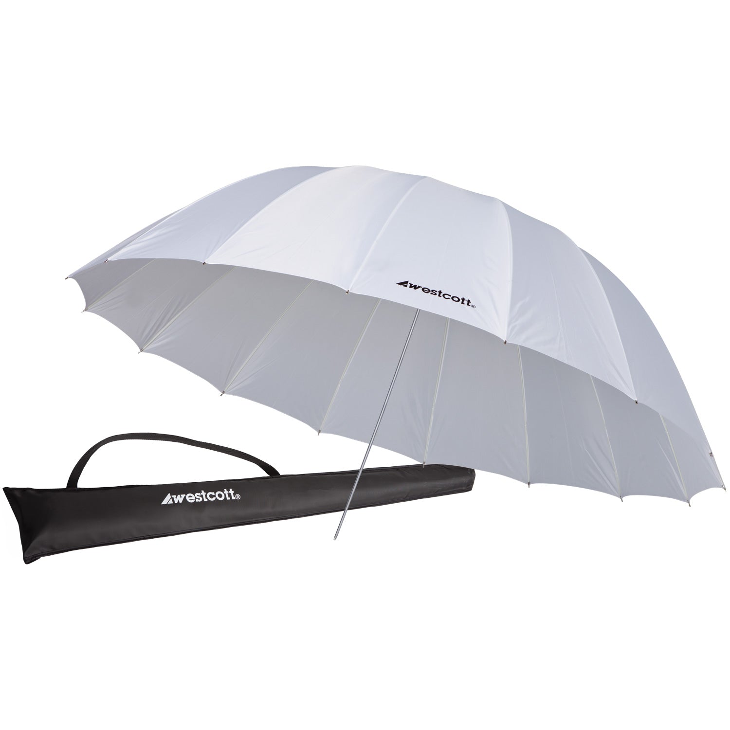 7' White Diffusion Standard Umbrella - Perfect for Outdoor Photography, Video Shoots, and Studio Lighting