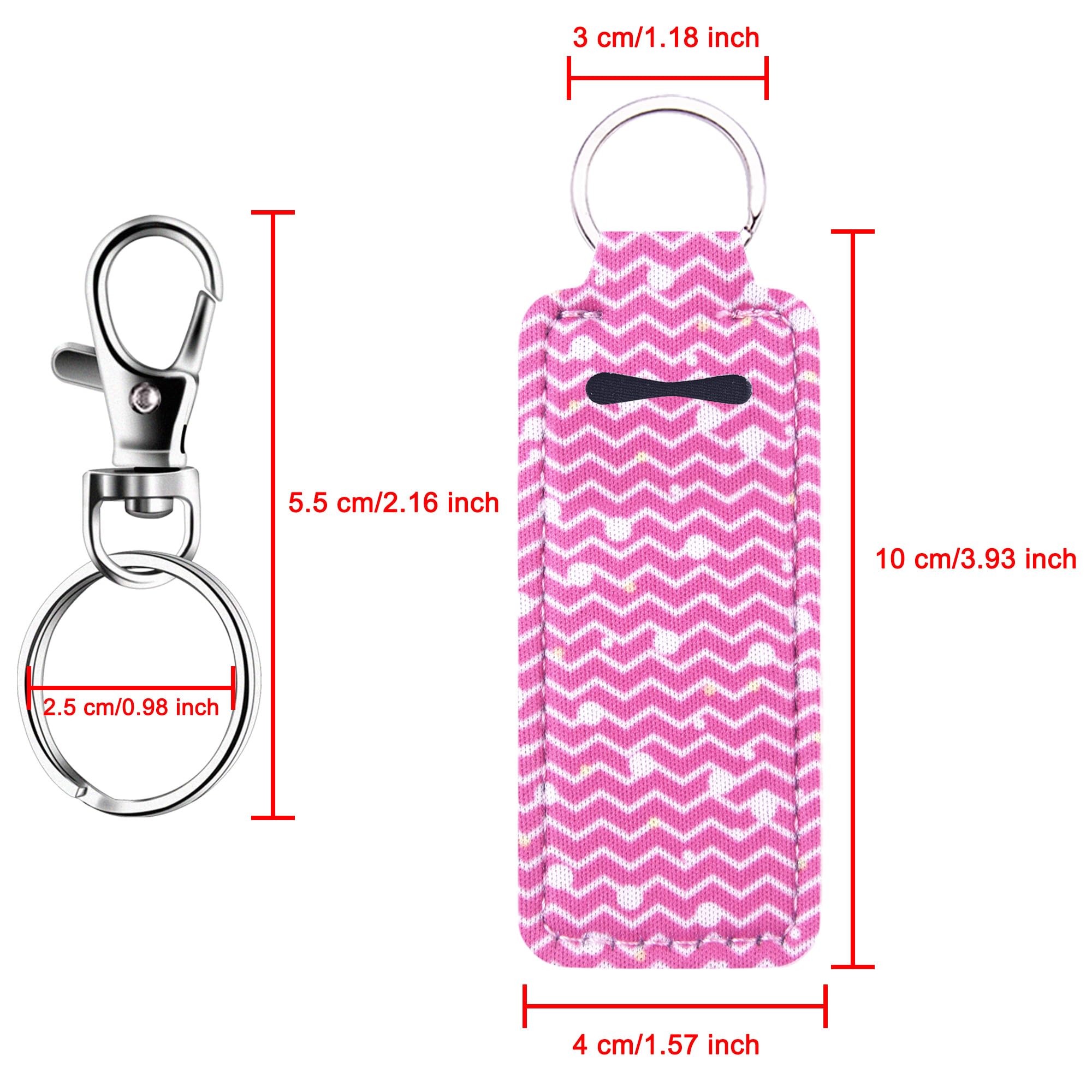 Duufin 20-Piece Chapstick Keychain Holder - Lip Balm & Lipstick Organizer with Metal Clip Cords for Purse, Backpack, Gym Bag - Perfect for Travel, Work & Daily Essentials Organization