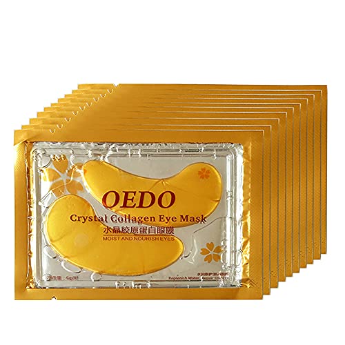 100 Pcs Collagen Under Eye Patches - Golden Moisturizing Gel Eye Mask for Dark Circles & Puffiness - Hydrating Under Eye Gel Pads for Wrinkles & Fine Lines - Perfect for Nighttime Skincare & Morning Refresh