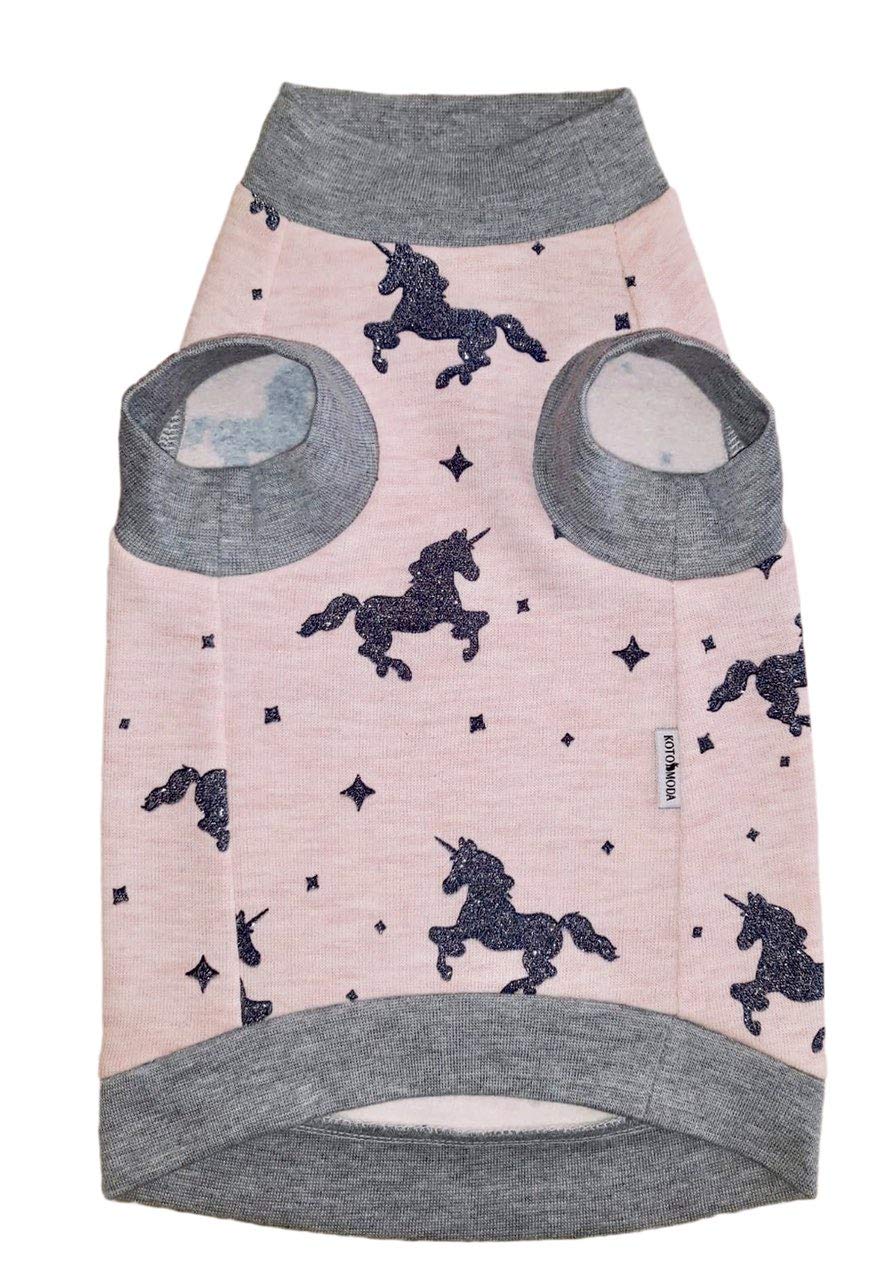 Pink Unicorn Turtleneck Sweater for Sphynx Cats - Soft Hairless Cat Clothes Size Large - Perfect for Winter Warmth & Cute Pet Photoshoots
