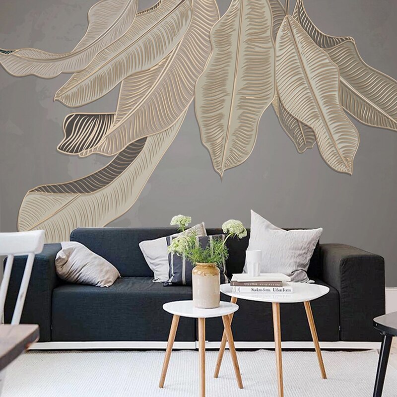 Nordic Style Green Plants Wallpaper - Peel and Stick Wall Decor for Living Room, Bedroom, Home Office | Eco-Friendly Removable Wallpaper for Interior Design